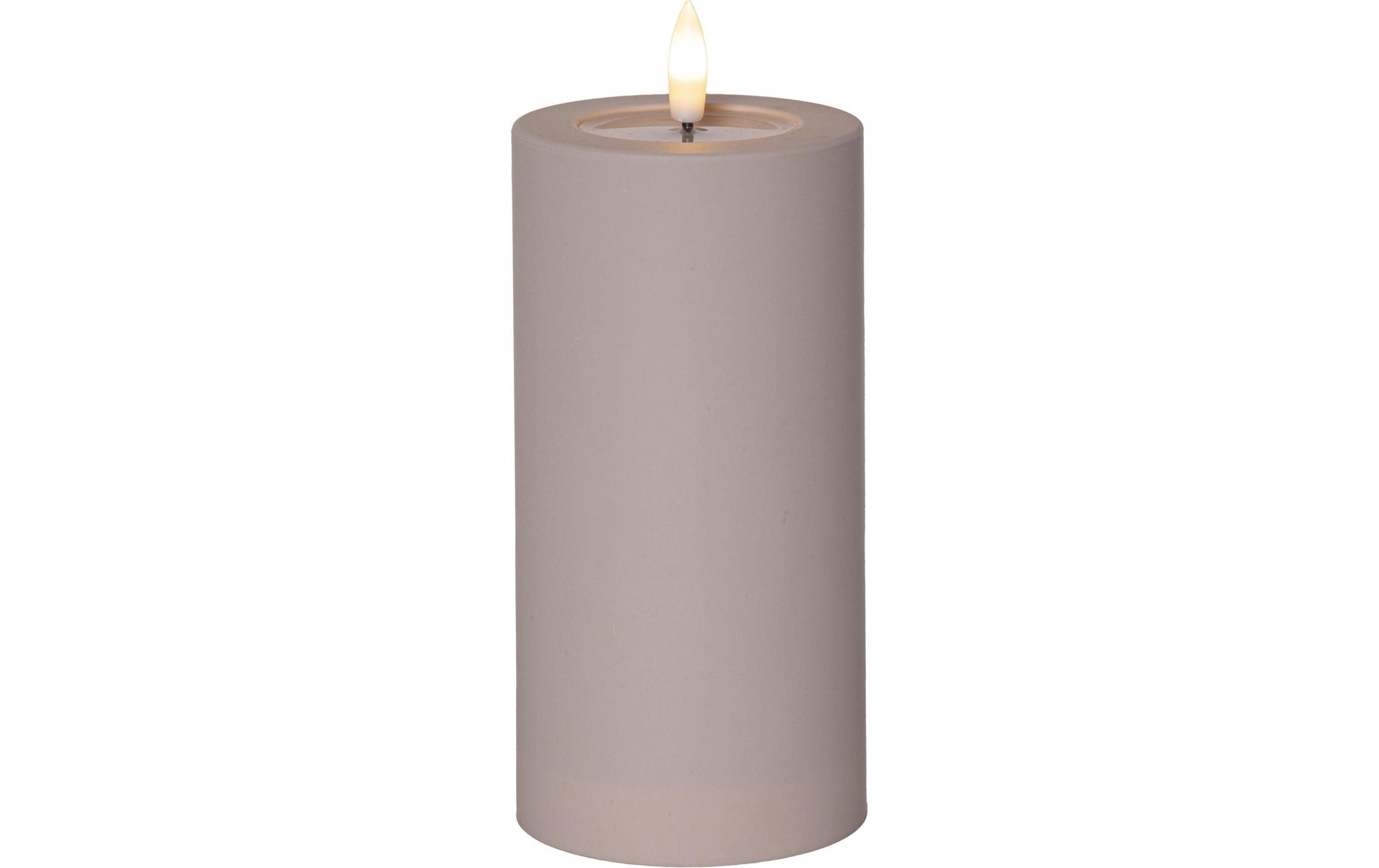Star Trading LED-Kerze – Ø 7,5 × 17,5 cm – Kunststoff, beige