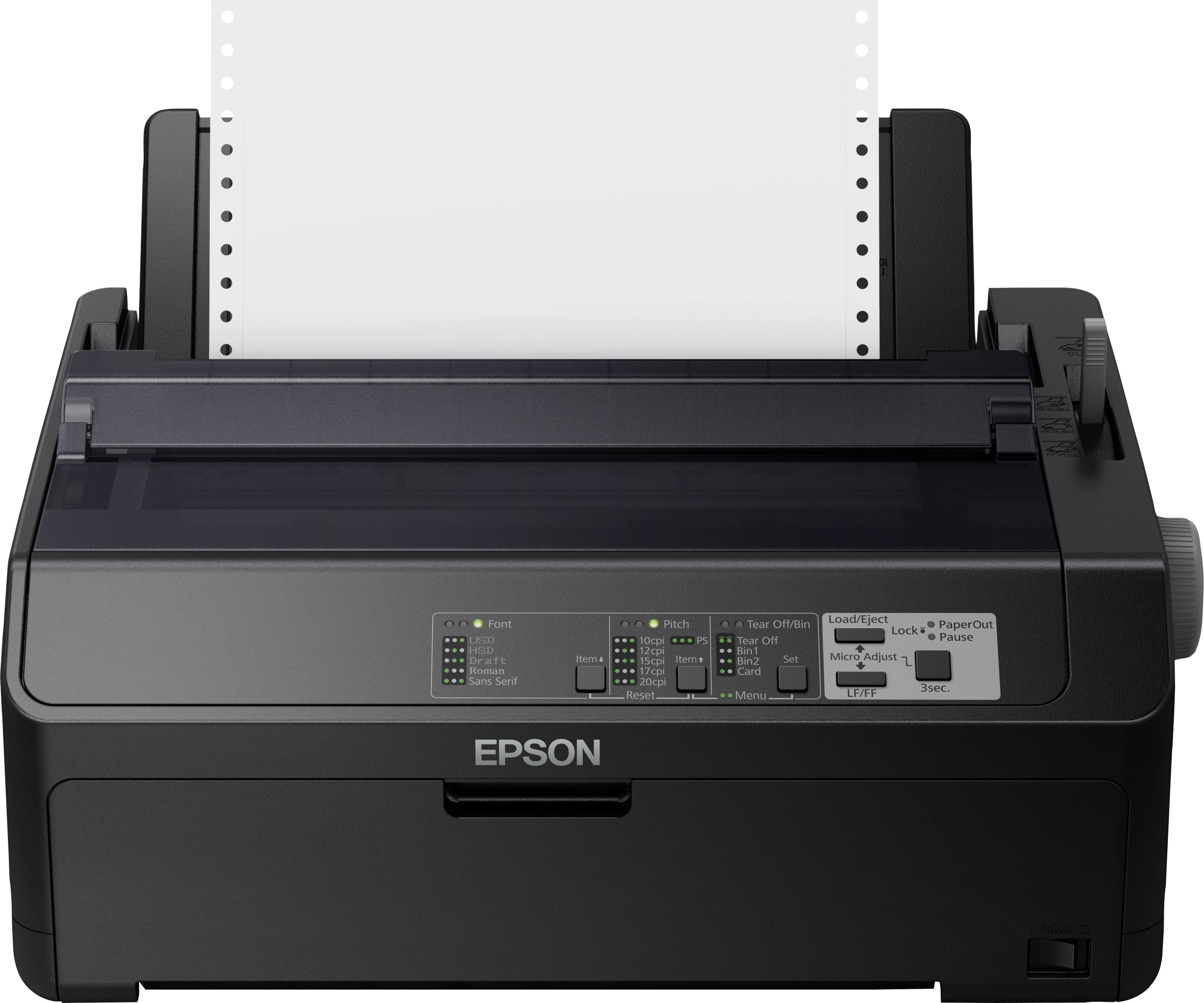 Epson FX890II Nadeldrucker – 80 mm, 9-Nadel, USB, Parallel, 198-264 V AC, schwarz