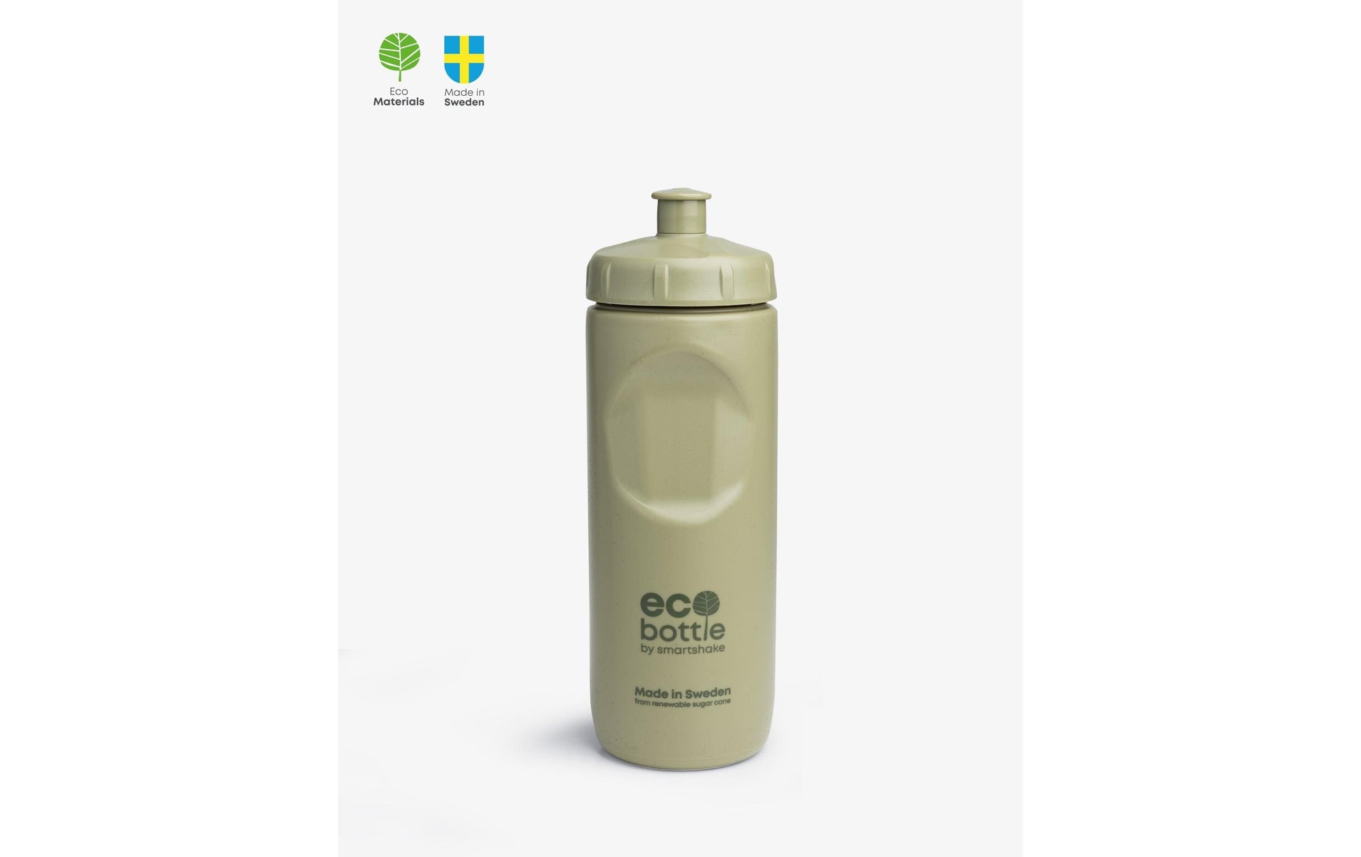 Smartshake EcoBottle Squeeze Trinkflasche 500 ml – Zuckerrohrpulpe (Bagasse), Schraubdeckel, Grün