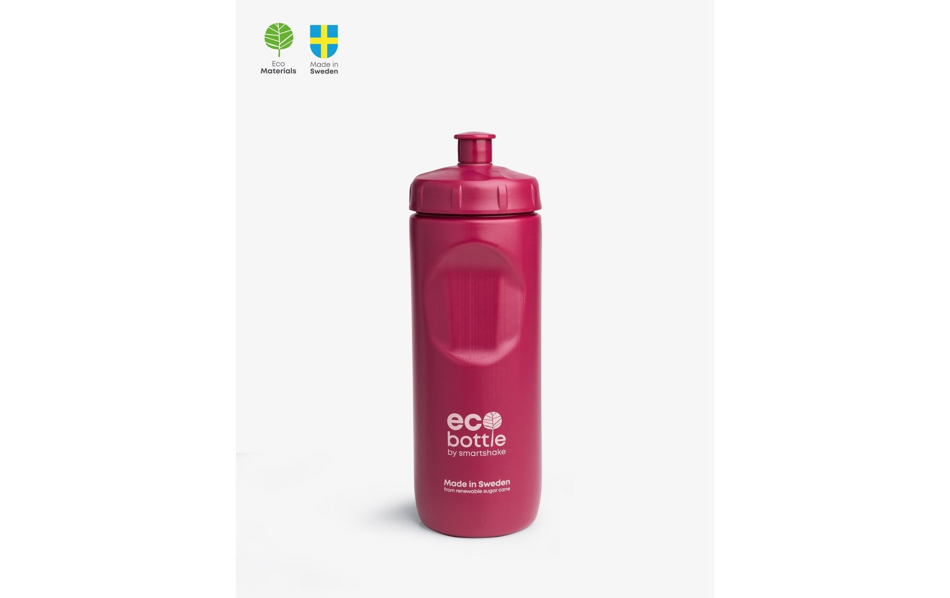 Smartshake EcoBottle Squeeze Trinkflasche 500 ml – Zuckerrohrpulpe (Bagasse), Schraubdeckel, Rosa