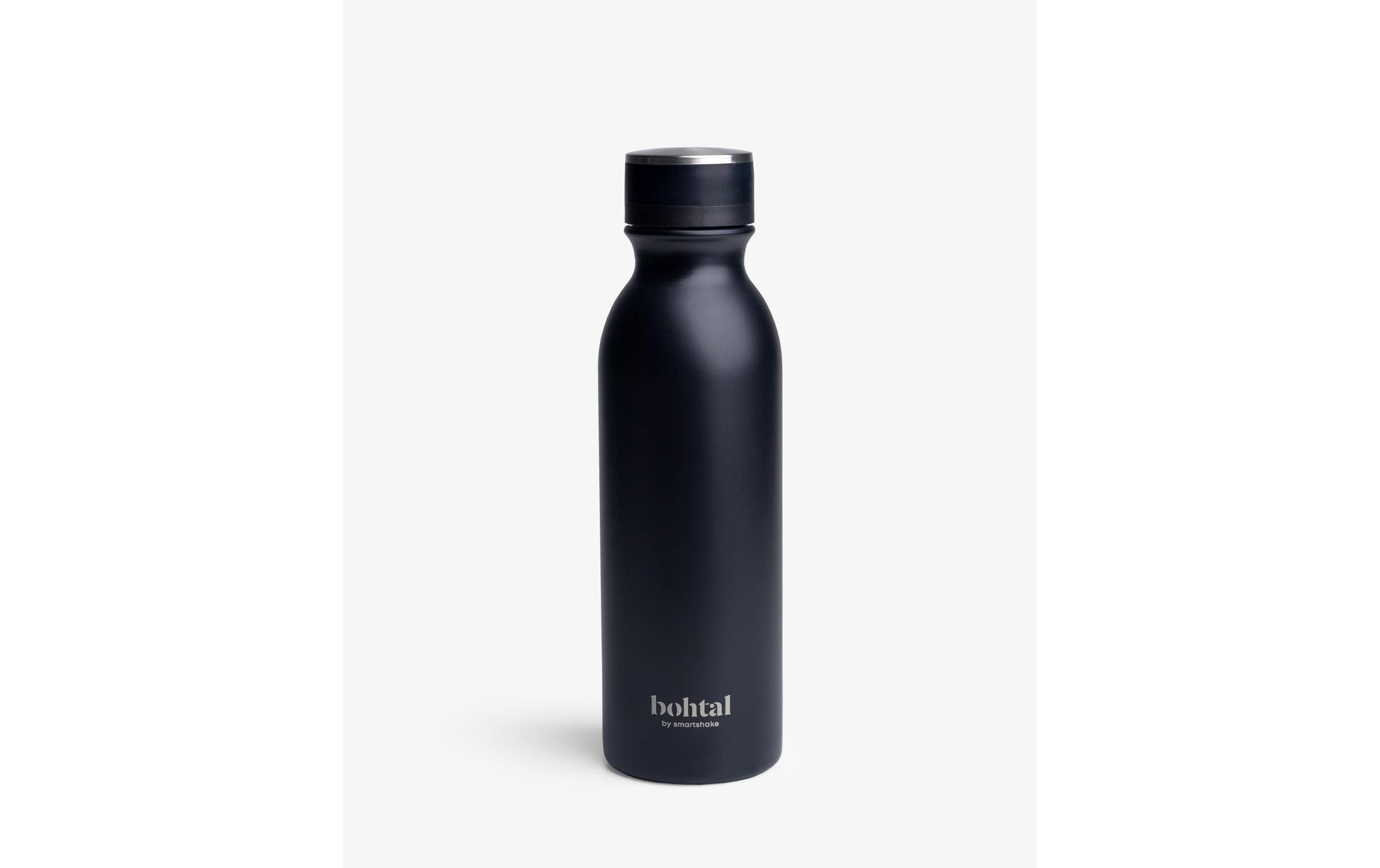Smartshake Trinkflasche Bohtal – 6 dl – Edelstahl, isoliert, Schraubverschluss – Schwarz