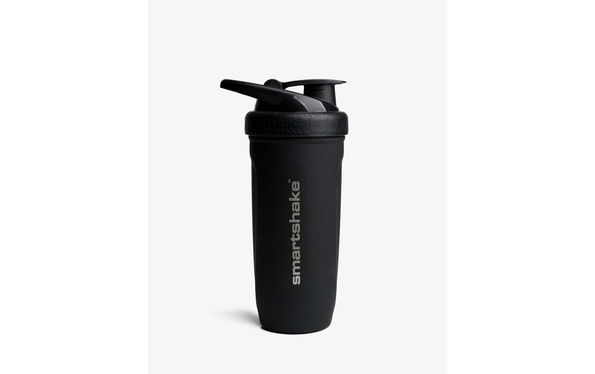 Smartshake Reforce Trinkflasche 900 ml – Edelstahl, Sportdeckel, Schwarz
