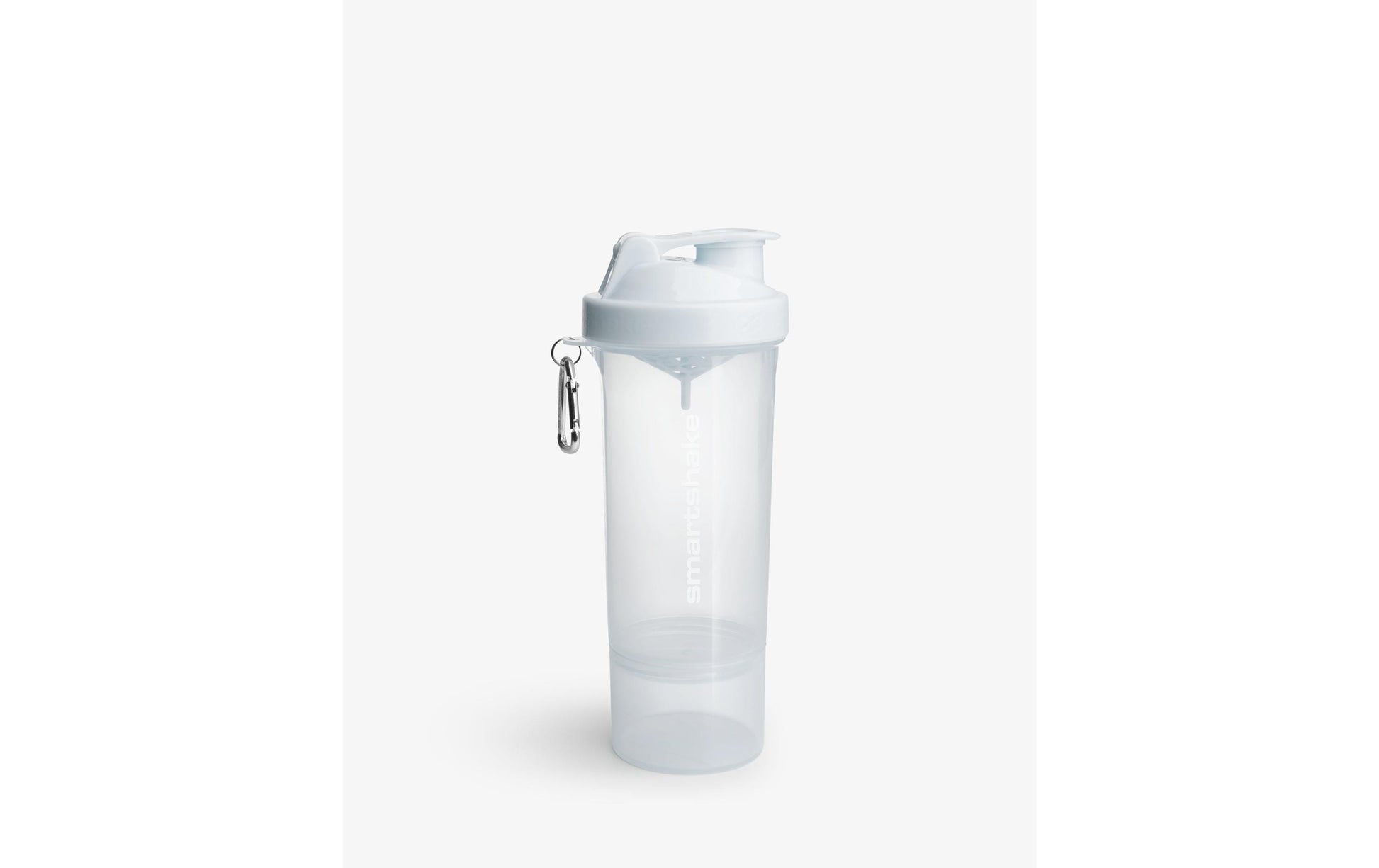 Smartshake Slim Trinkflasche 500 ml – Kunststoff, Sportdeckel, Weiss
