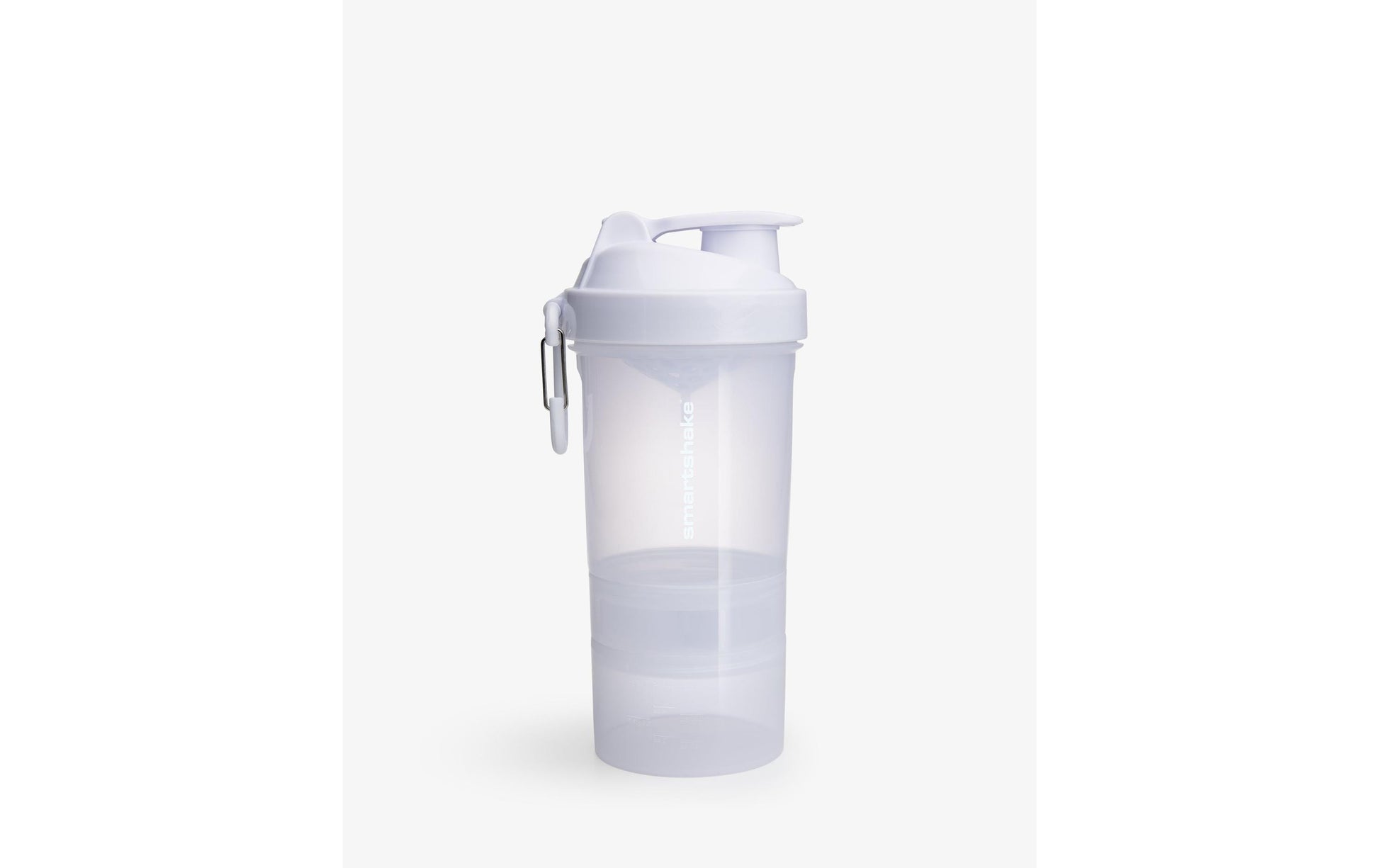 Smartshake Original2GO Trinkflasche 600 ml – Kunststoff, Sportdeckel, Weiss