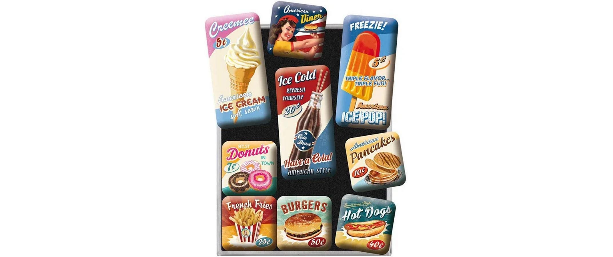 Nostalgic Art Magnet-Set – 9-teilig – Kunststoff, mehrfarbig