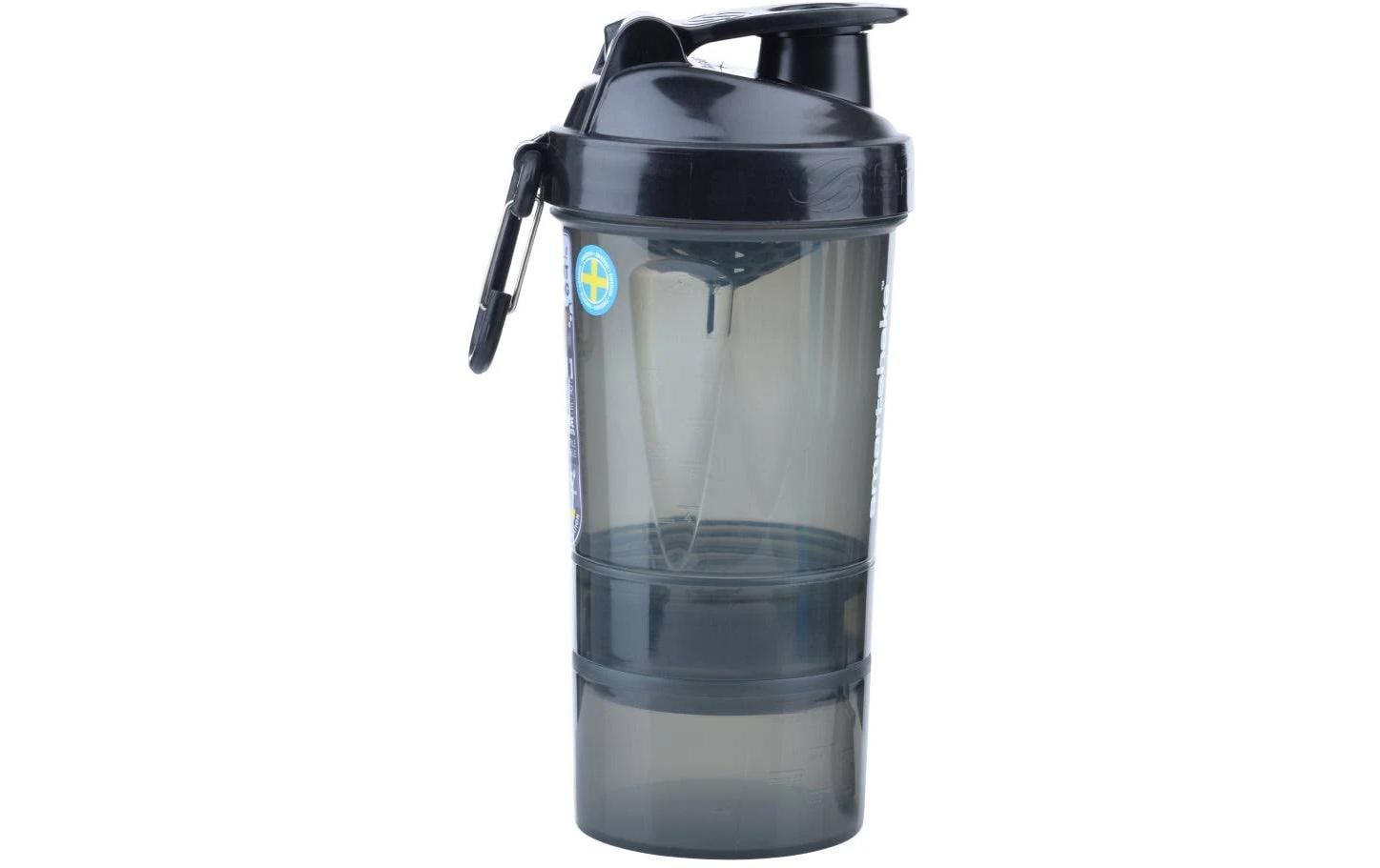 Smartshake Original2GO Trinkflasche 600 ml – Polypropylen (PP), Klappdeckel, Gunsmoke
