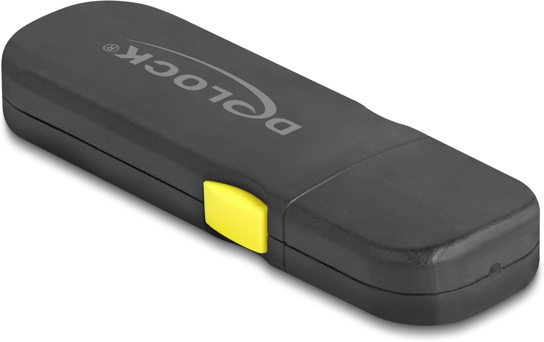 DeLOCK USB-Portblocker Set – mit Schlüssel – Schwarz/Gelb – für USB-A – 4 Stk