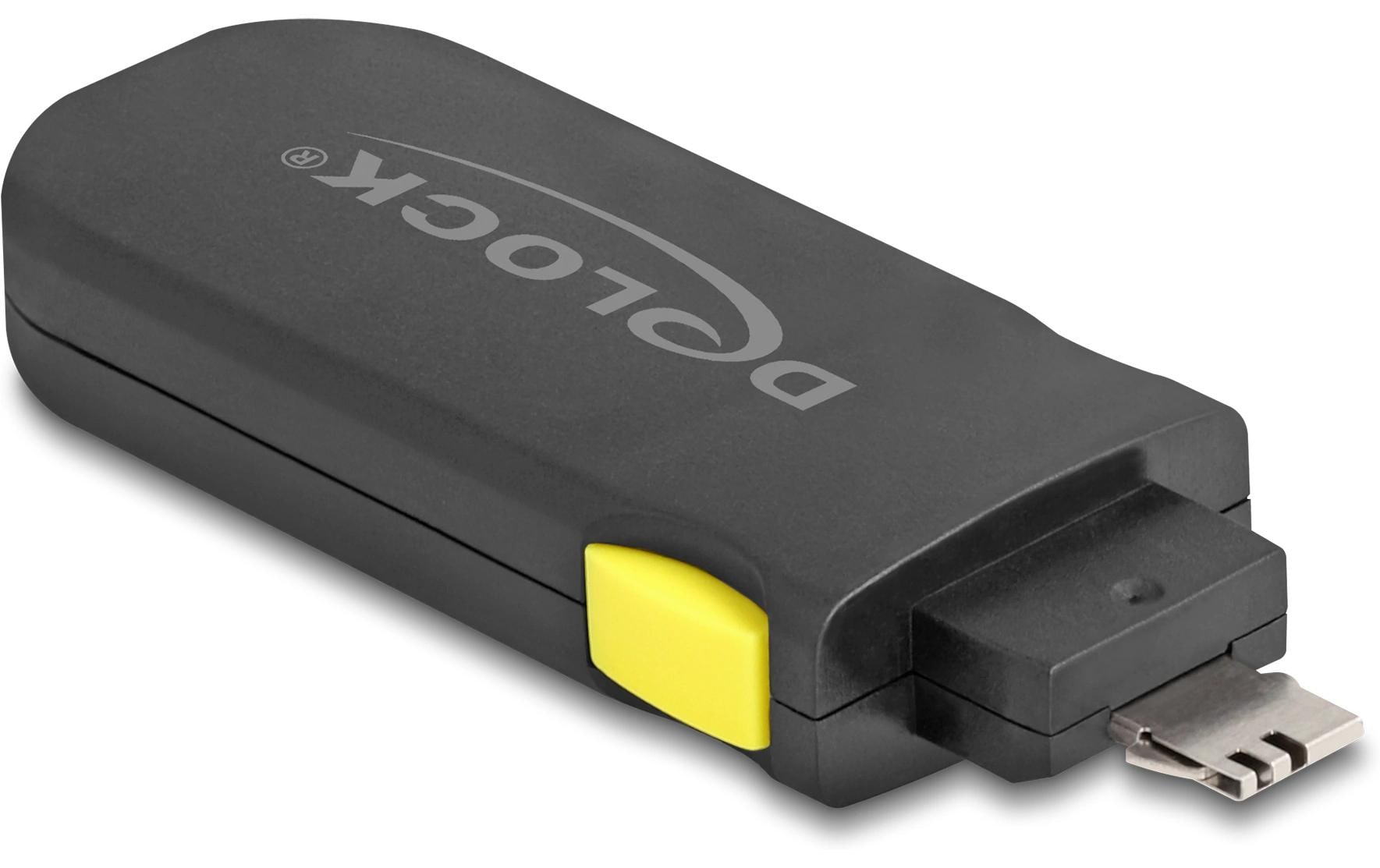 DeLOCK USB-Portblocker Set – mit Schlüssel – Schwarz/Gelb – für USB-A – 4 Stk
