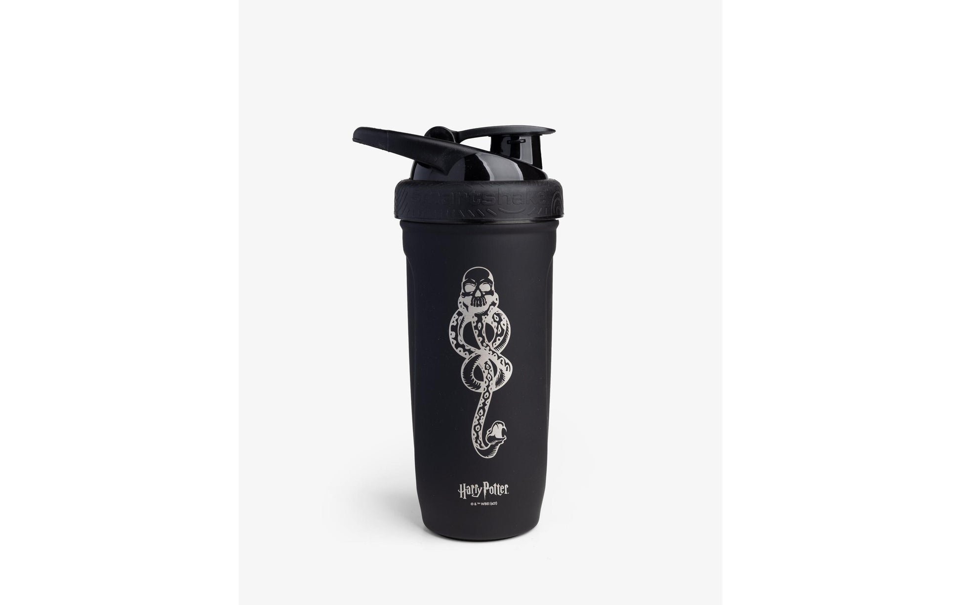 Smartshake Reforce Trinkflasche 700 ml – Edelstahl, Sportdeckel, Schwarz