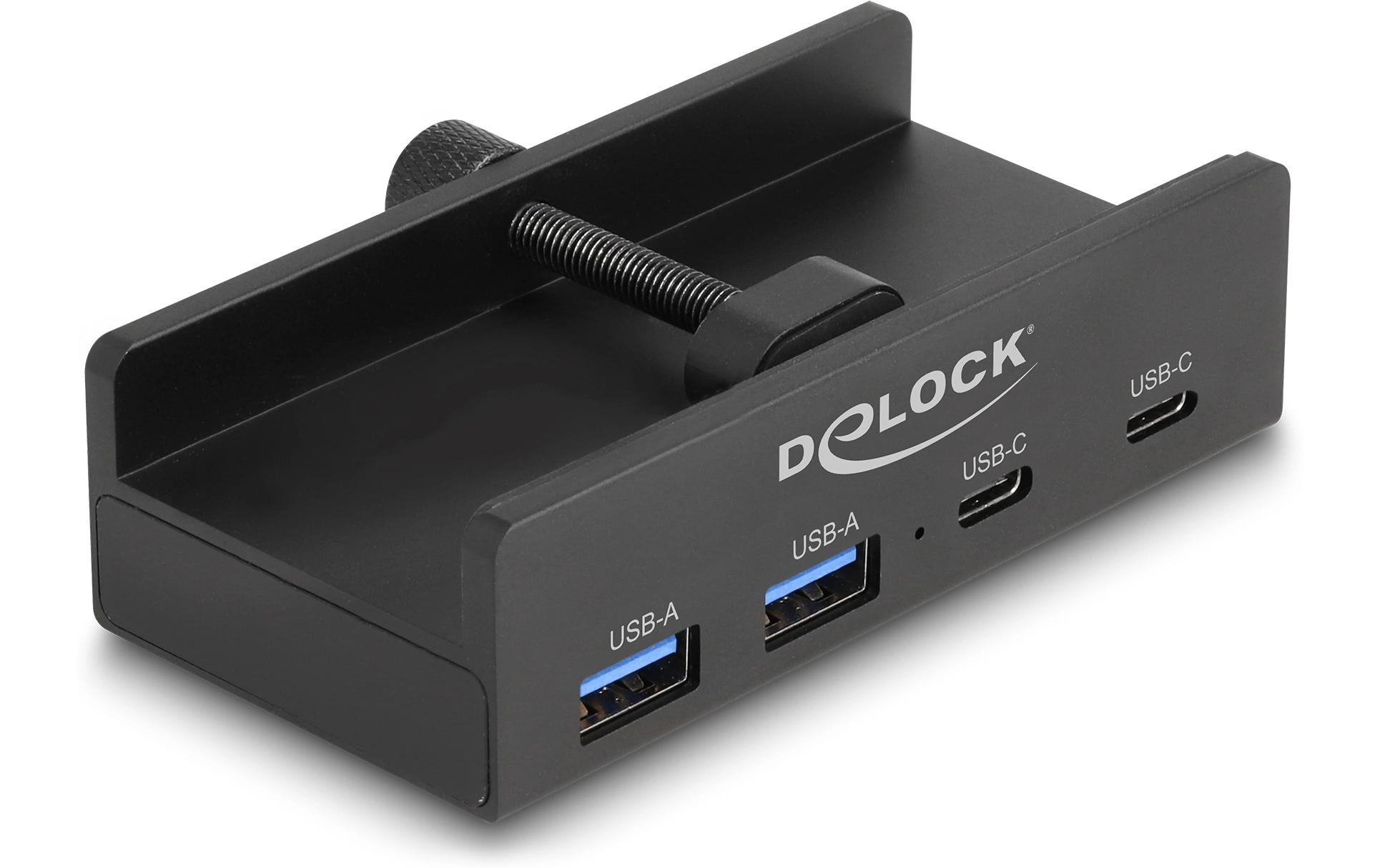 DeLOCK 64262 USB-Hub – USB-A, 2× USB-C, für Windows/Mac/Linux