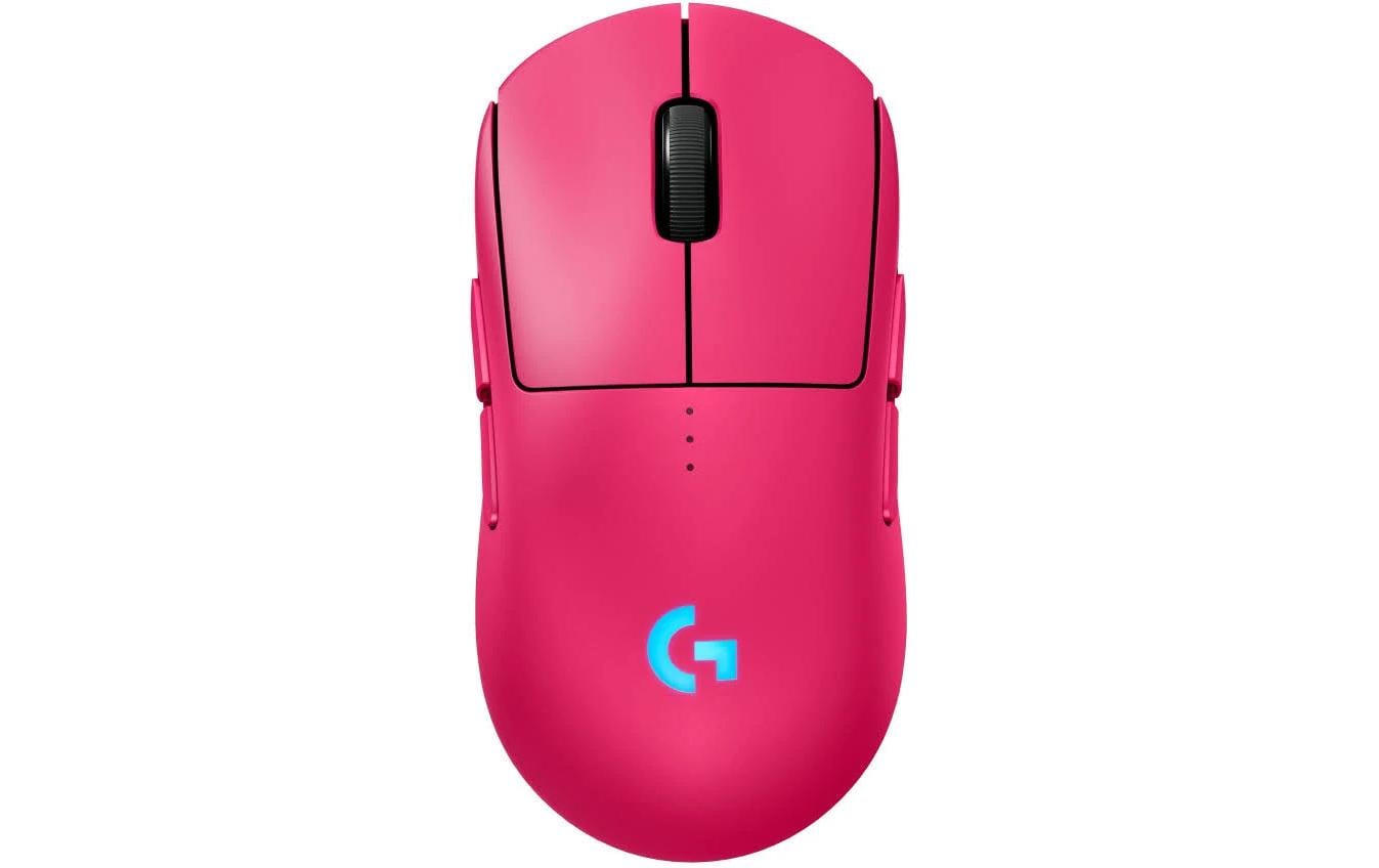 Logitech G PRO 2 LIGHTSPEED – Gaming-Maus – Kabellos (2,4 GHz), 32000 DPI, beidhändig, Magenta
