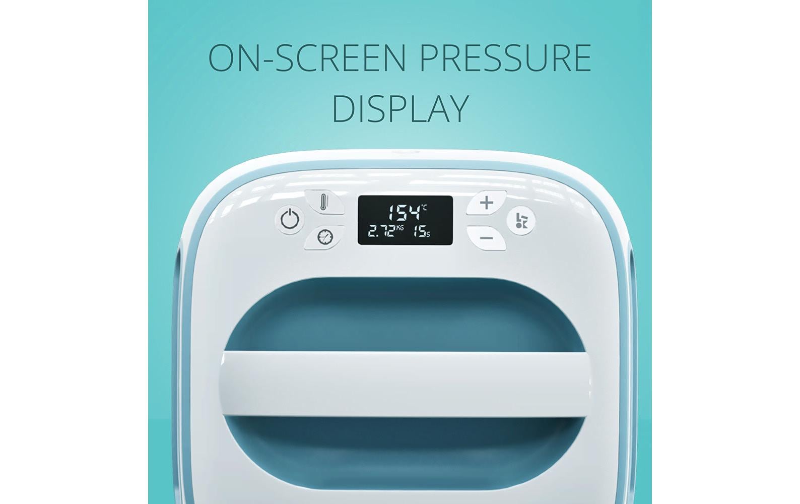 LOKLiK Transferpresse Easy, 30,5 × 25,4 cm, Keramik, 1200 W, Blau, Weiss
