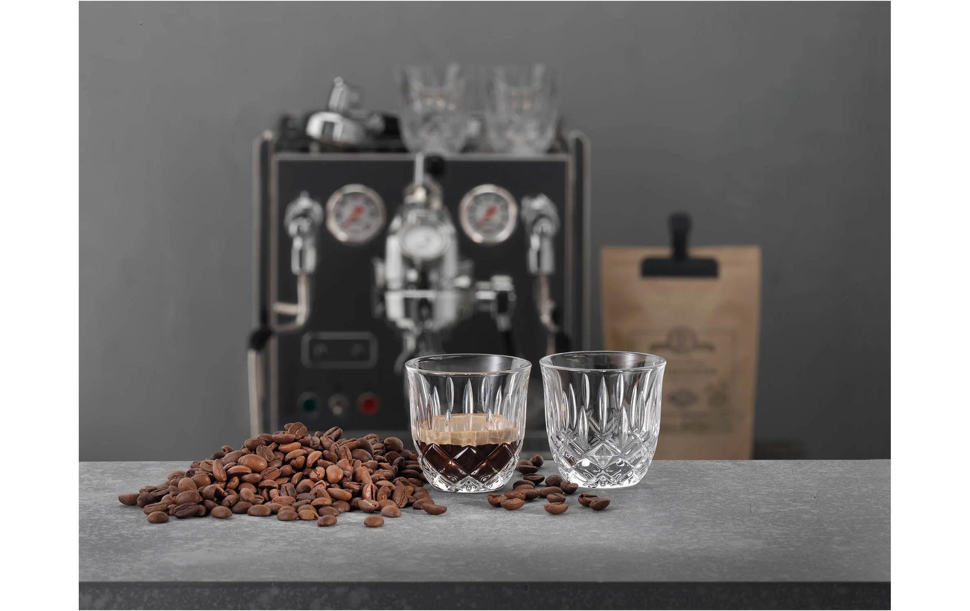 Nachtmann Espressotasse – 2er Set, 90 ml, Ø 6,4 cm, H 6,3 cm, Kristallglas, Transparent, spülmaschinenfest