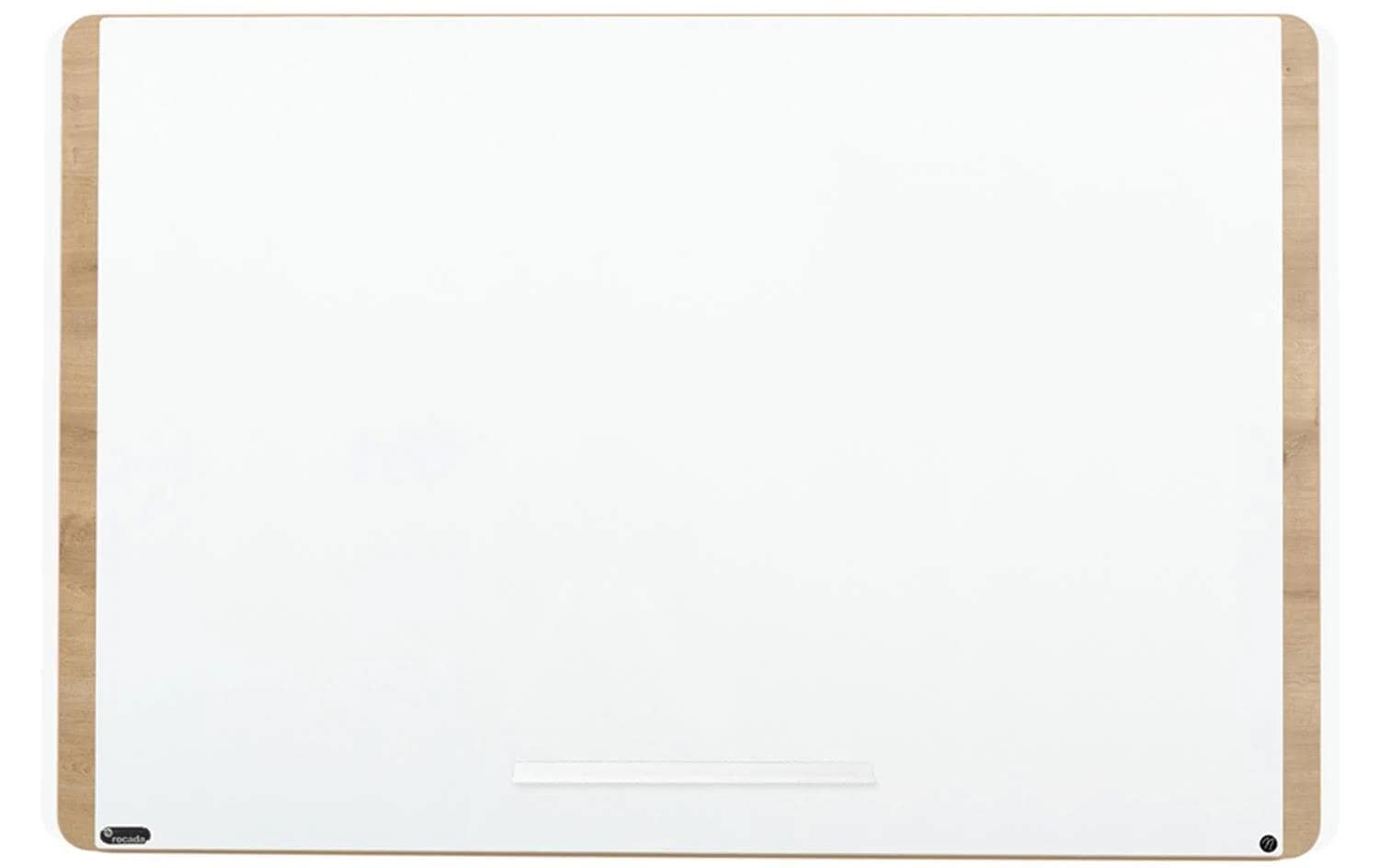 Rocada Whiteboard – 115 × 75 cm, lackierter Stahl, magnetisch, Holzrahmen, Eiche, Wandmontage