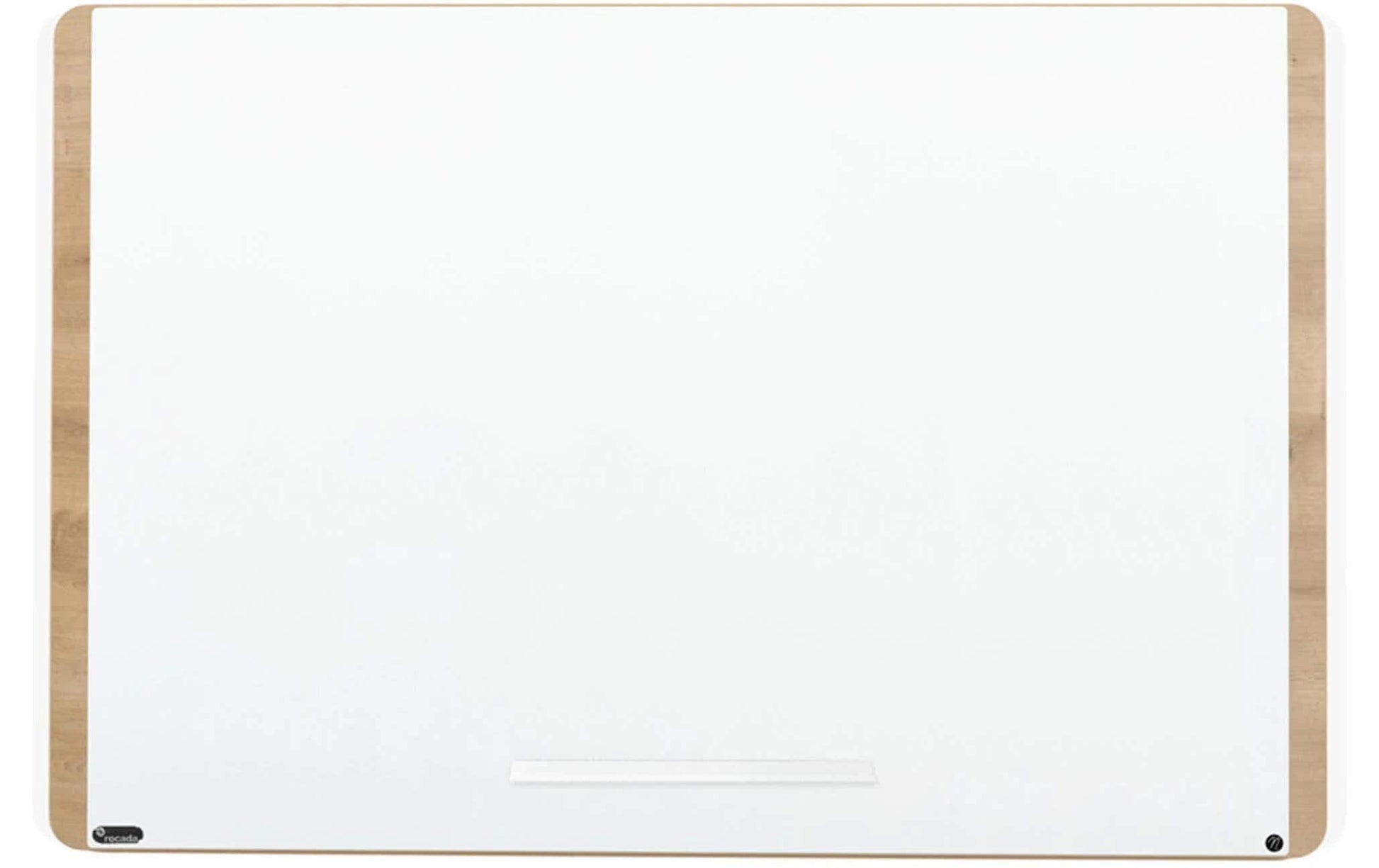 Rocada Whiteboard – 150 × 100 cm, lackierter Stahl, magnetisch, Holzrahmen, Eiche