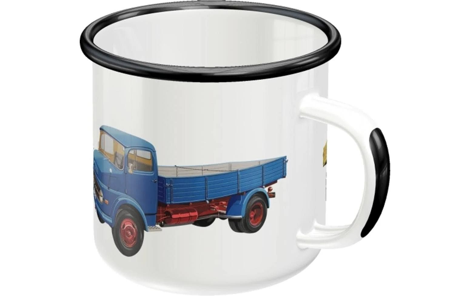 Nostalgic Art Emaillebecher Truck – 360 ml, Ø 8 cm, Mehrfarbig