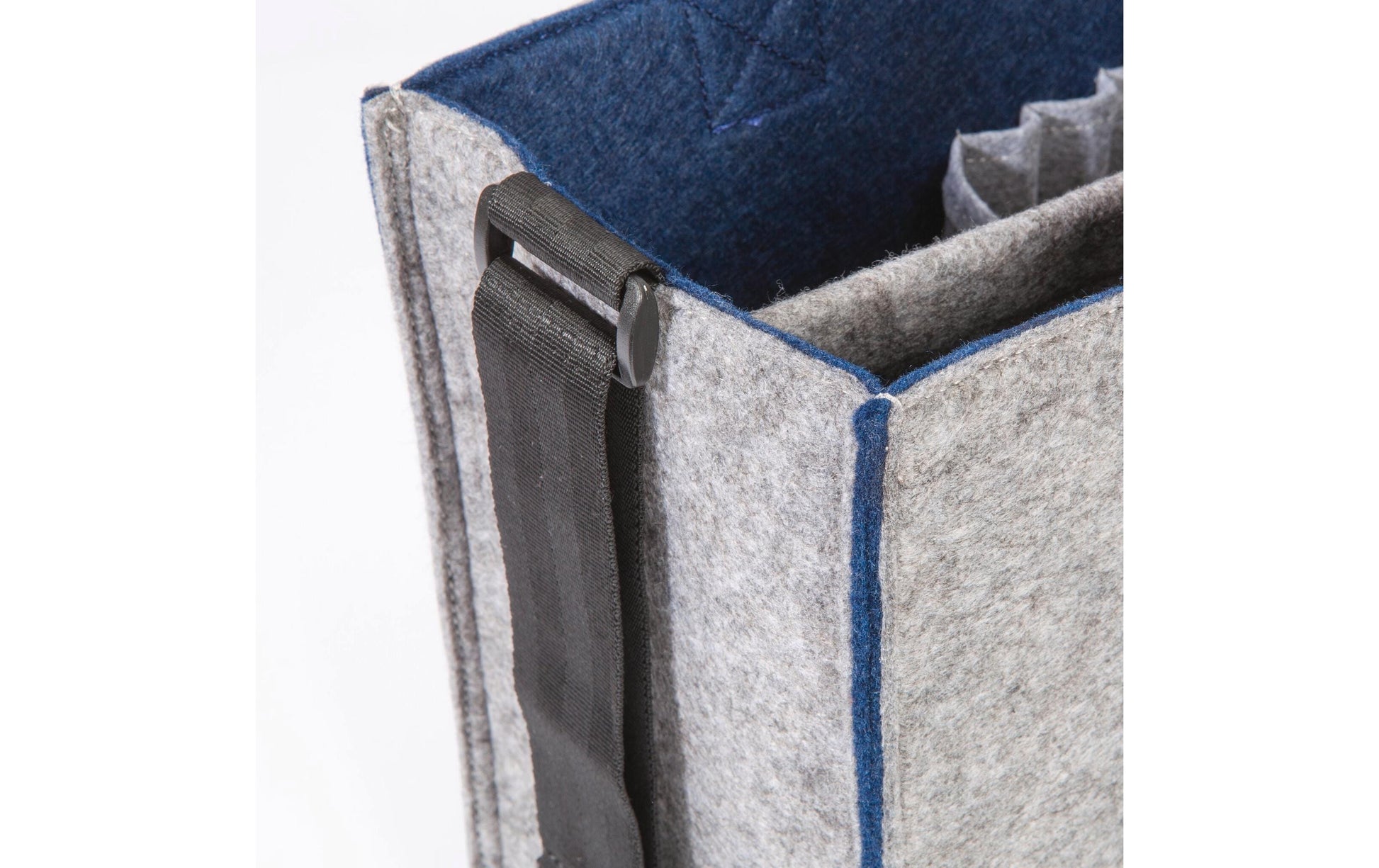 Sigel Tragetasche – 15 l, für Notebooks bis 15,4", rPET-Filz, Grau/Blau, 36 × 28 × 15 cm