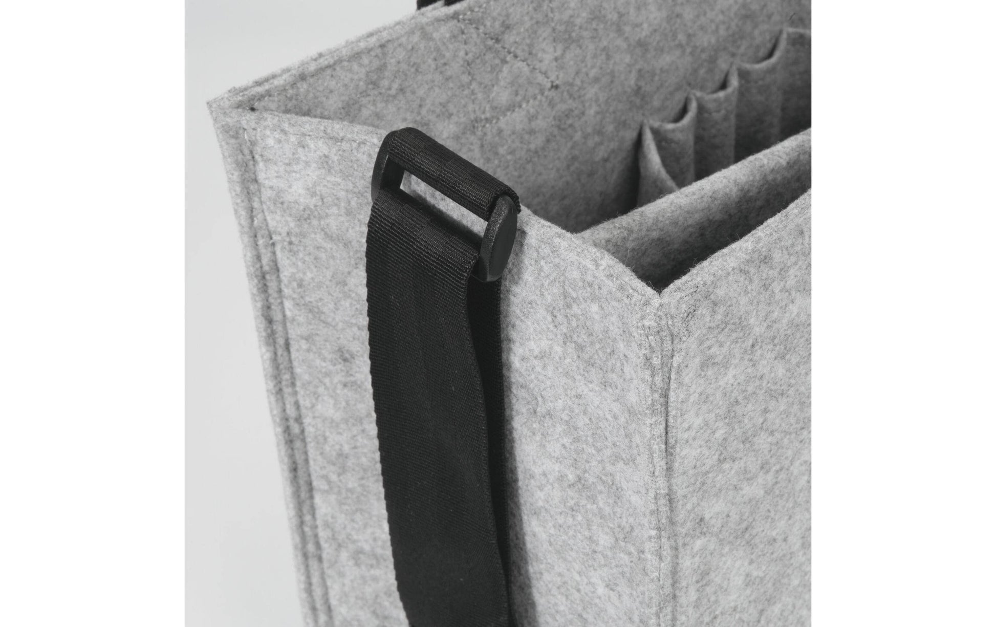 Sigel Tragetasche Desk Sharing Bag Classic L – 21 l, rPET-Filz, Hellgrau, 50 × 28 × 15 cm