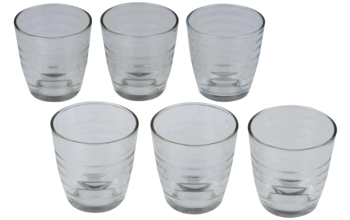 Alpina Trinkglas – 6er Set, 225 ml, Ø 8 cm, Glas, Transparent, spülmaschinenfest