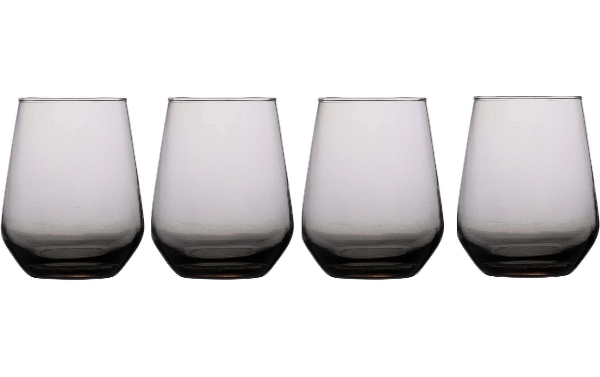 Alpina Trinkglas – 4er Set, 450 ml, Ø 8,5 cm, H 11,3 cm, Glas, Grau, spülmaschinenfest