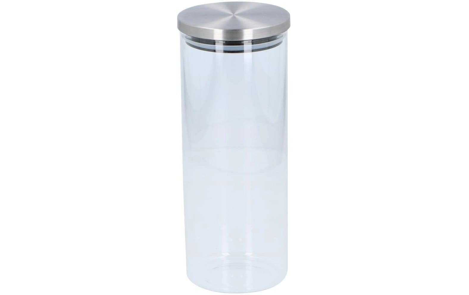 Alpina Vorratsglas – 1,5 l, Ø 10,0 cm, H 25,0 cm, Glas, Transparent, mit Deckel, spülmaschinenfest