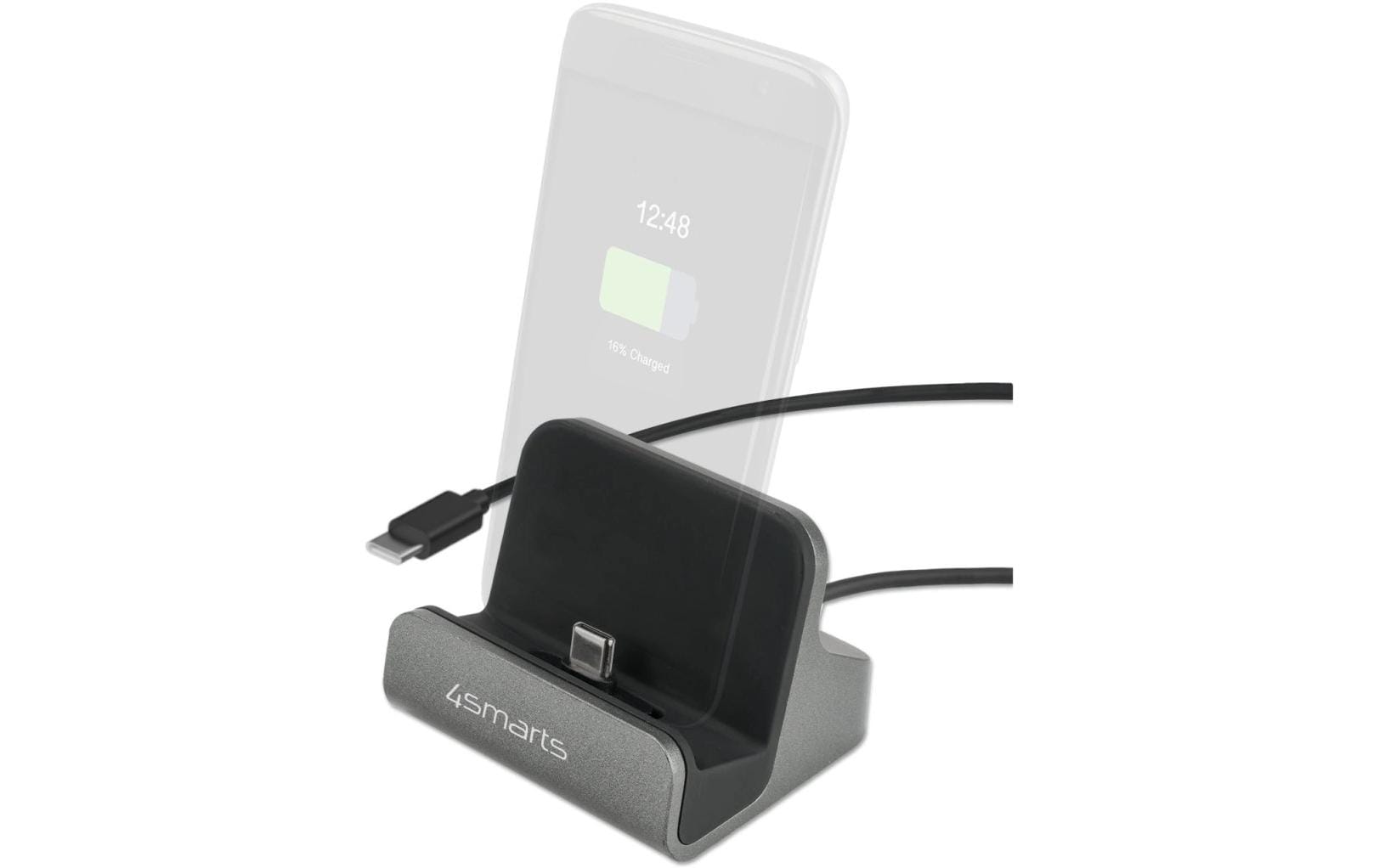 4smarts VoltDock Smartphone-Dock – USB-C – PD 60 W – für Smartphones (Universal) – Schwarz