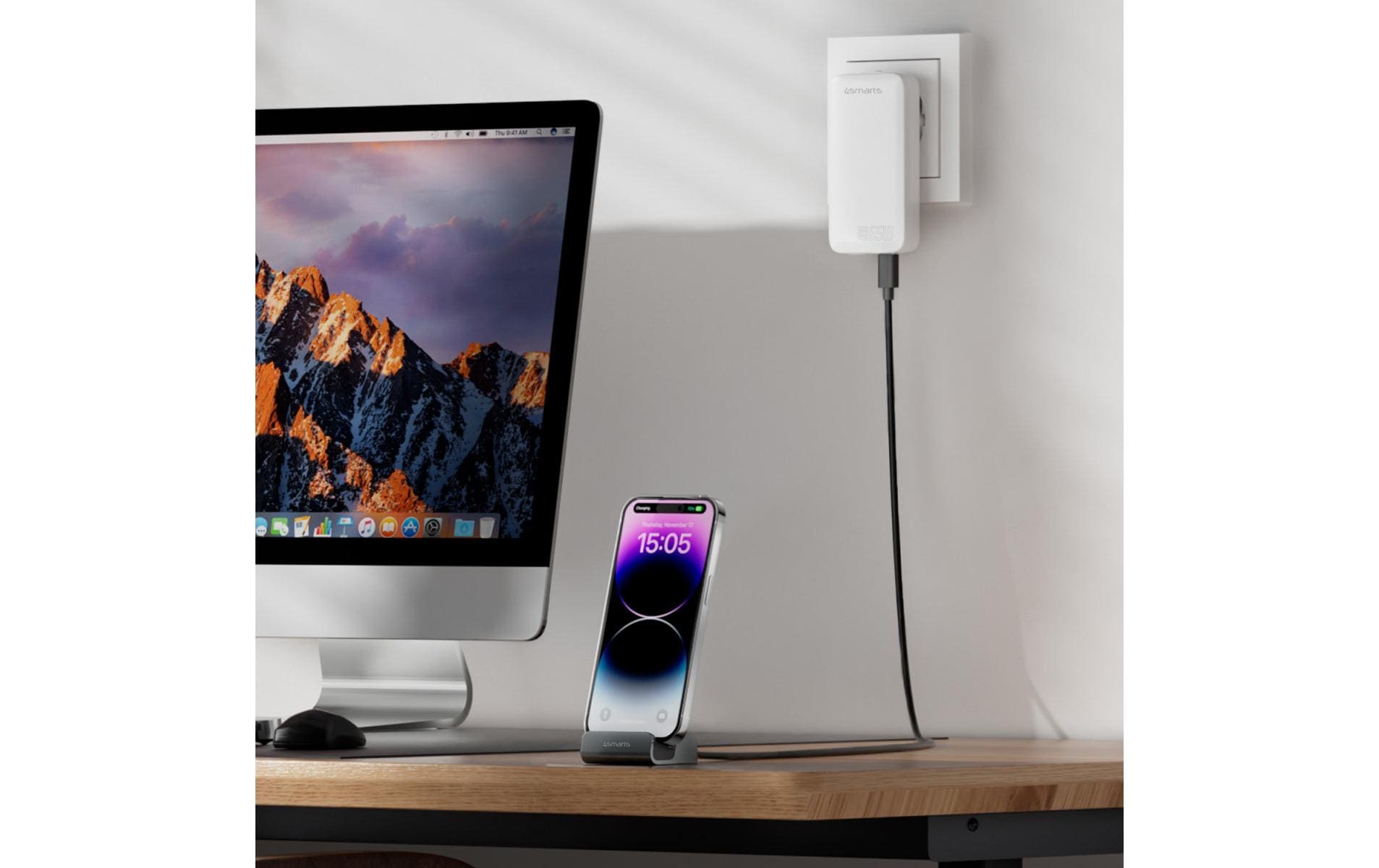 4smarts VoltDock Smartphone-Dock – USB-C – PD 60 W – für Smartphones (Universal) – Schwarz