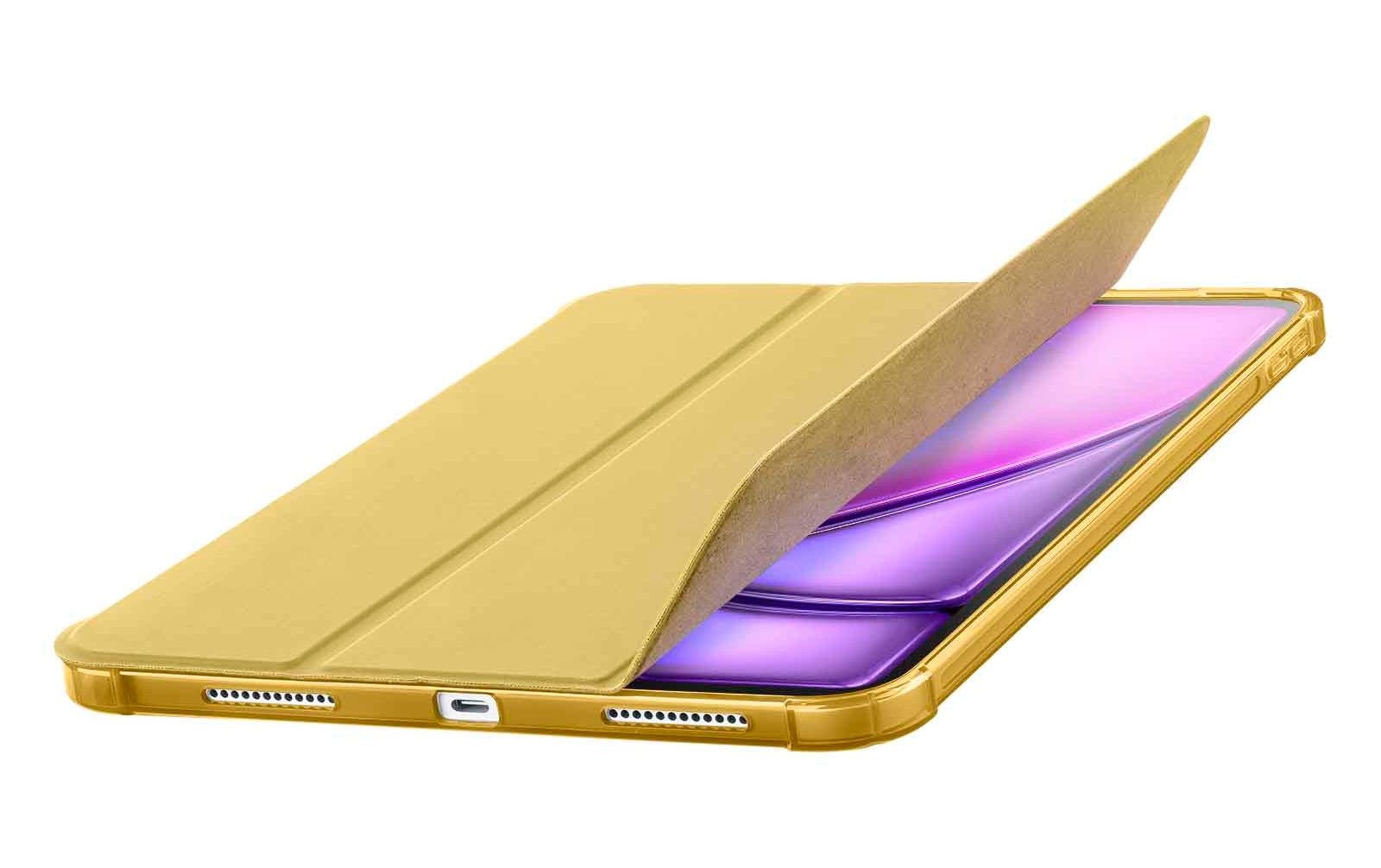 Cellularline Cellular Case iPad Notebook-Schutzhülle – für iPad Air 11" (M2/2024), Kunstleder, Gelb