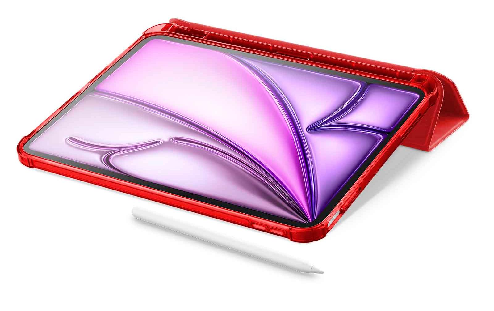 Cellularline Notebook-Schutzhülle – für iPad Air 11" (M2/2024), Kunstleder, Rot