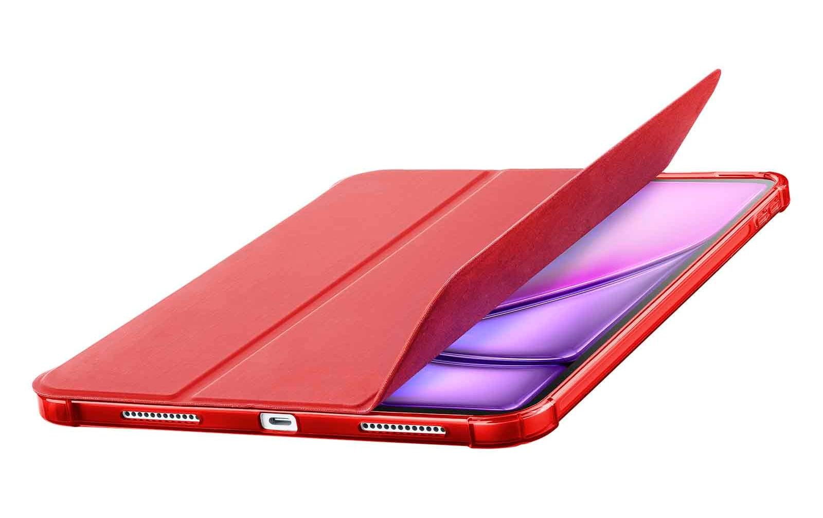 Cellularline Notebook-Schutzhülle – für iPad Air 11" (M2/2024), Kunstleder, Rot