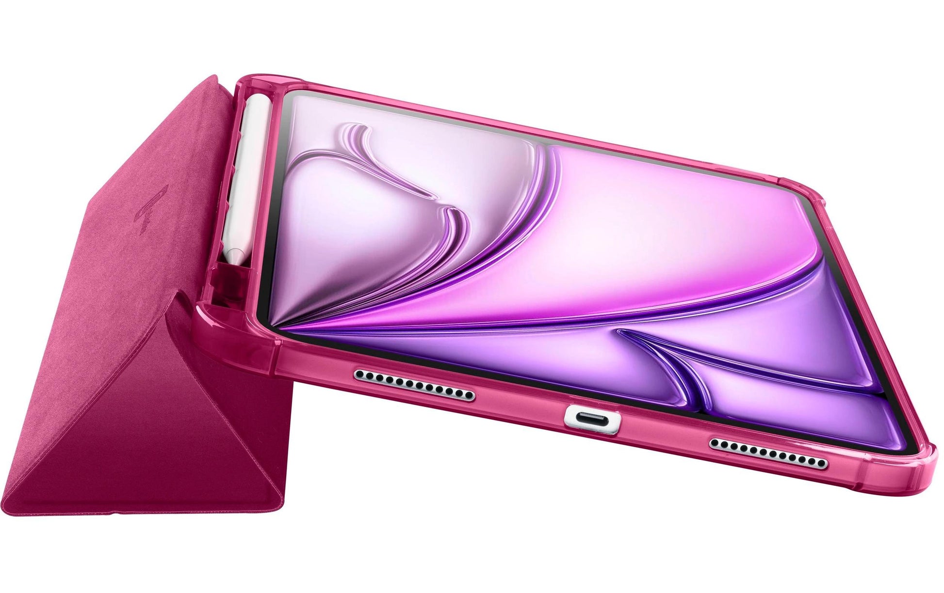 Cellularline Notebook-Schutzhülle – für iPad Air 11 (M2/2024), Stoßschutz, Kunstleder, Rosa