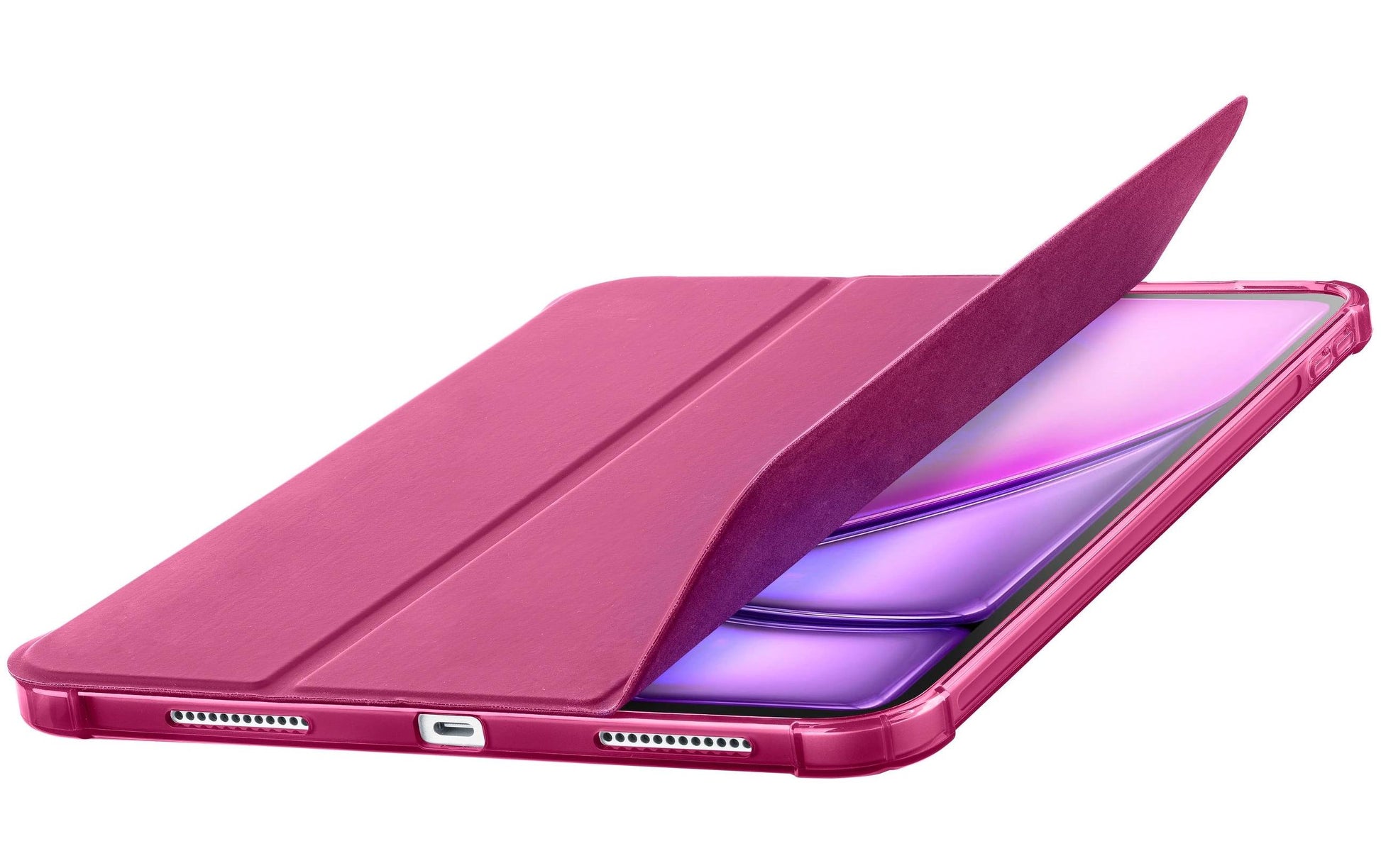 Cellularline Notebook-Schutzhülle – für iPad Air 11 (M2/2024), Stoßschutz, Kunstleder, Rosa