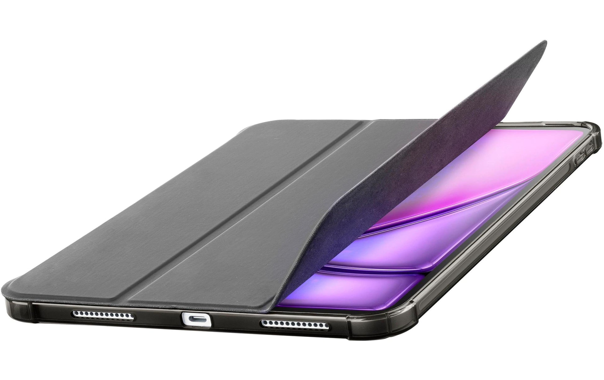 Cellularline Notebook-Schutzhülle – für iPad 12,9", Stoßschutz, Kunstleder, Schwarz