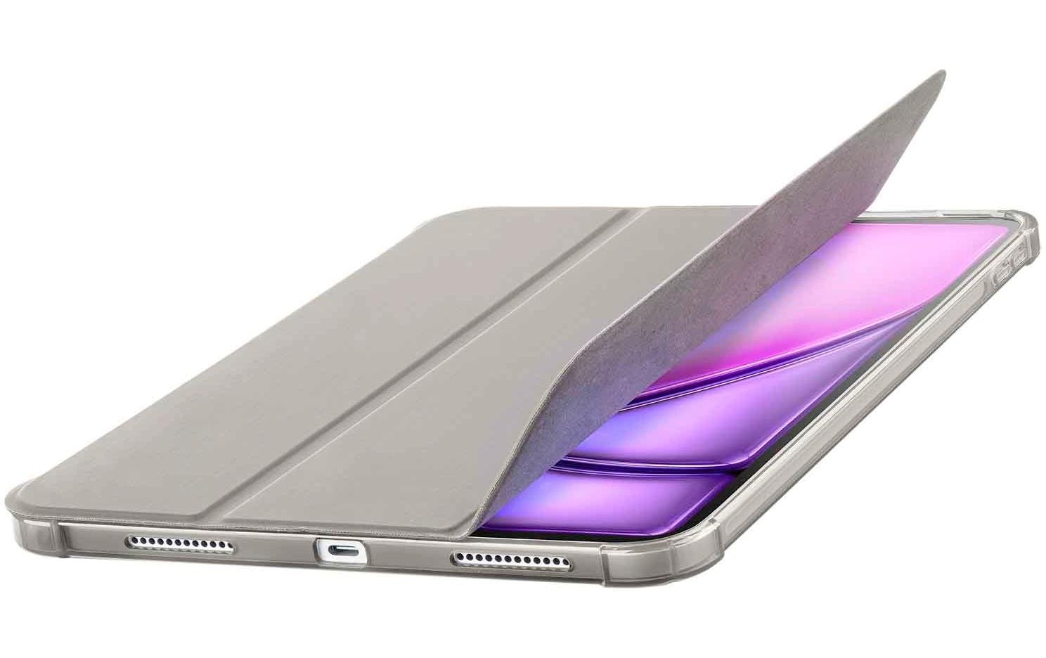 Cellularline Notebook-Schutzhülle – für iPad Air 11 (M2/2024), Stoßschutz, Kunstleder, Grau