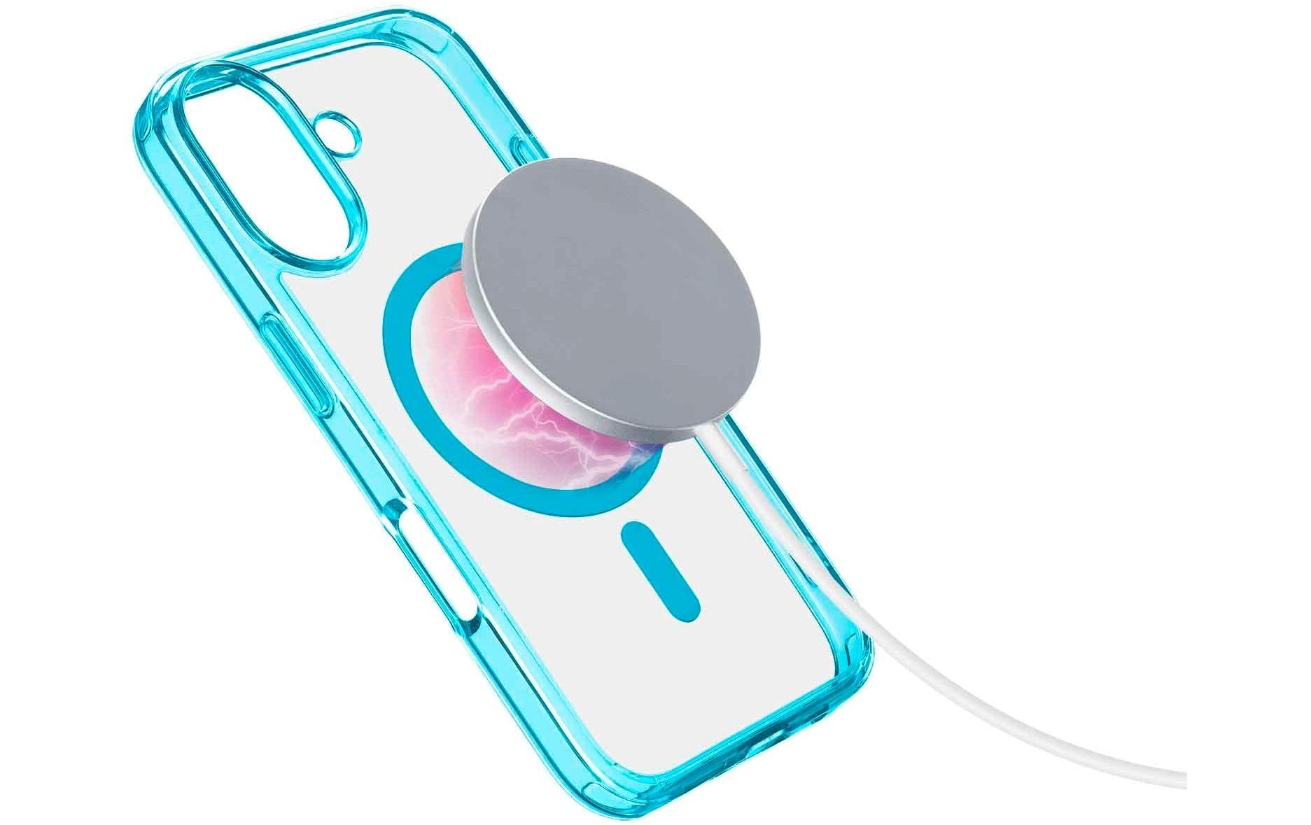 Cellularline Backcover – für Apple iPhone 16 Plus – hellblau – MagSafe-kompatibel