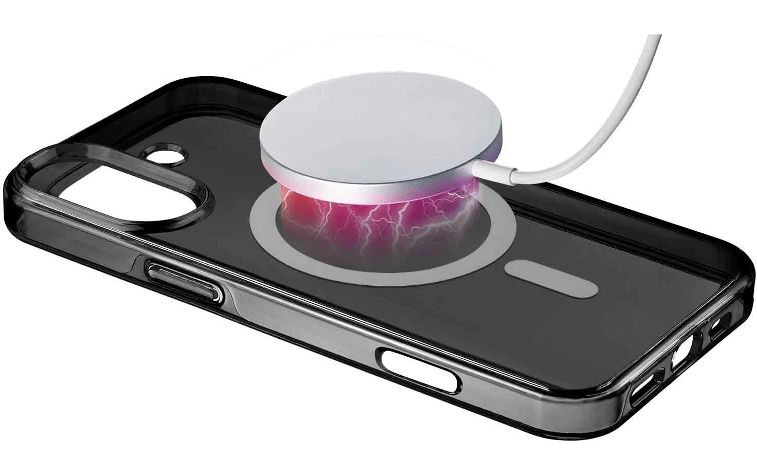 Cellularline Backcover – für Apple iPhone 16 – schwarz – MagSafe kompatibel