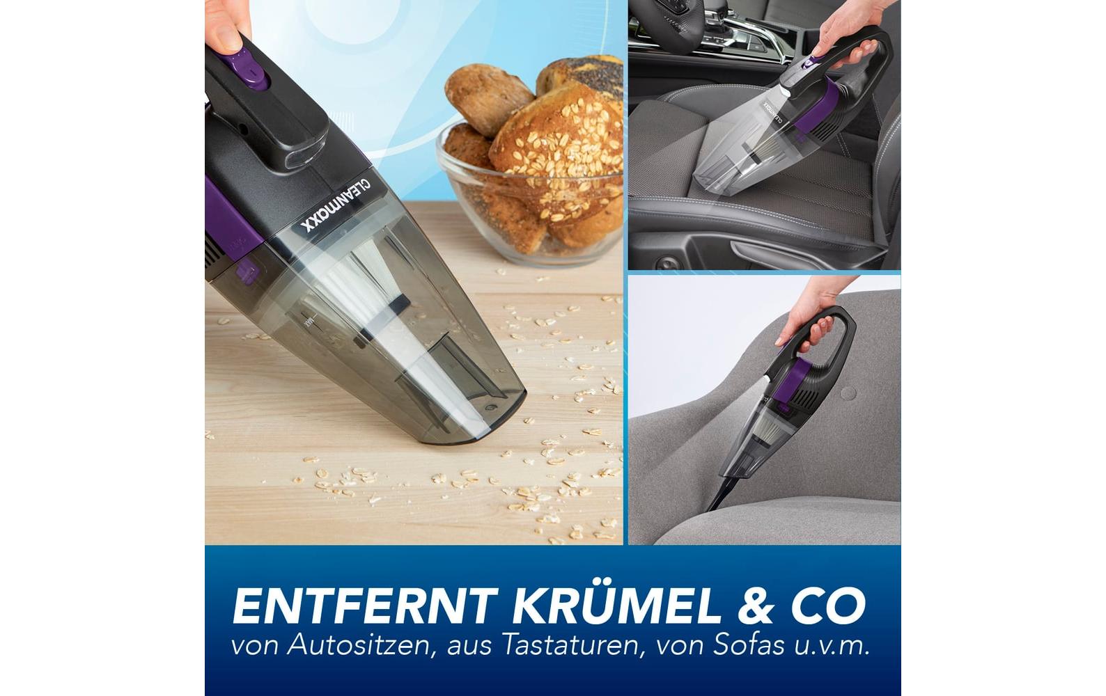 CLEANmaxx Akku-Handstaubsauger YF131B – 0,60 l, 7,4 V, 18 min