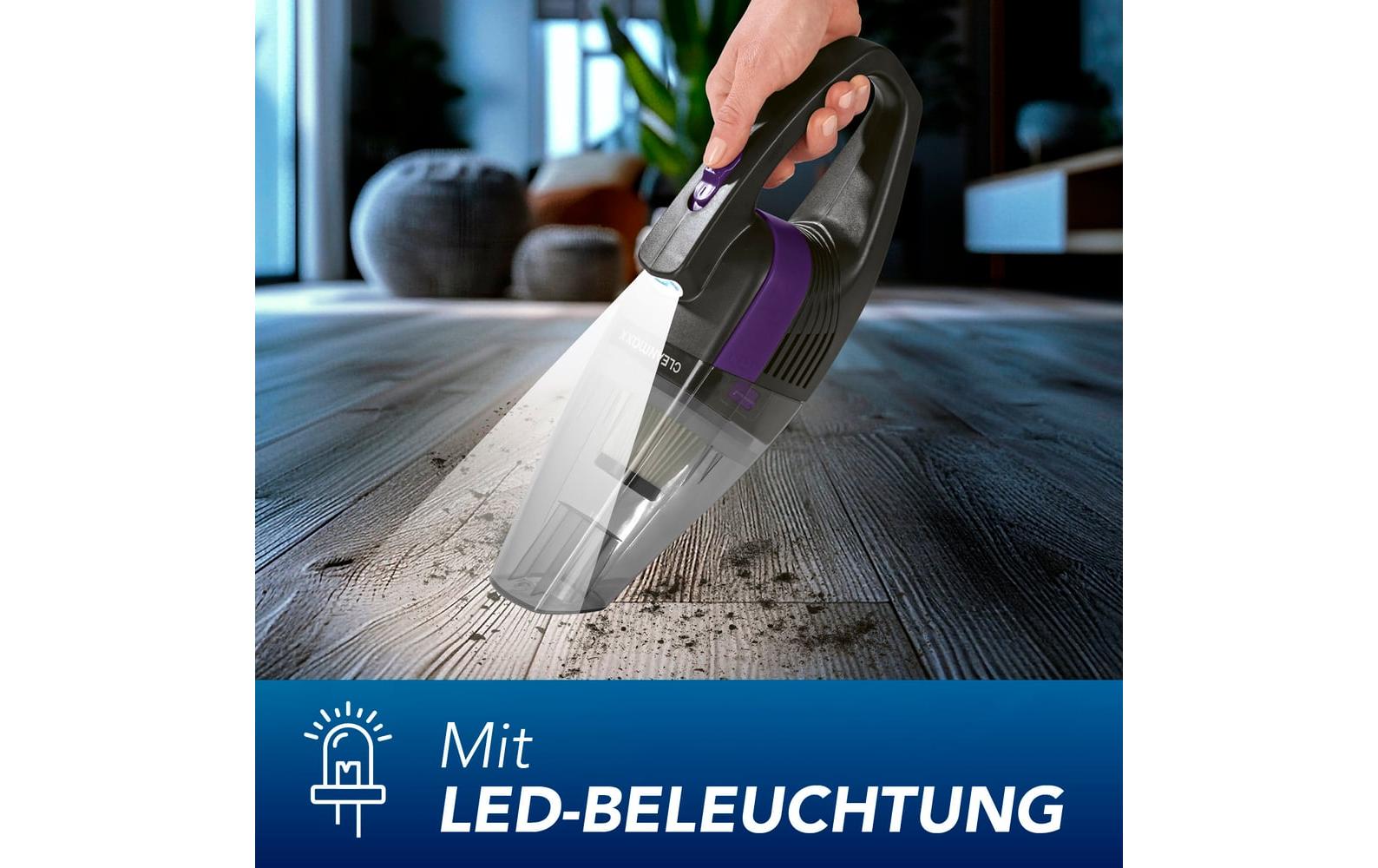 CLEANmaxx Akku-Handstaubsauger YF131B – 0,60 l, 7,4 V, 18 min