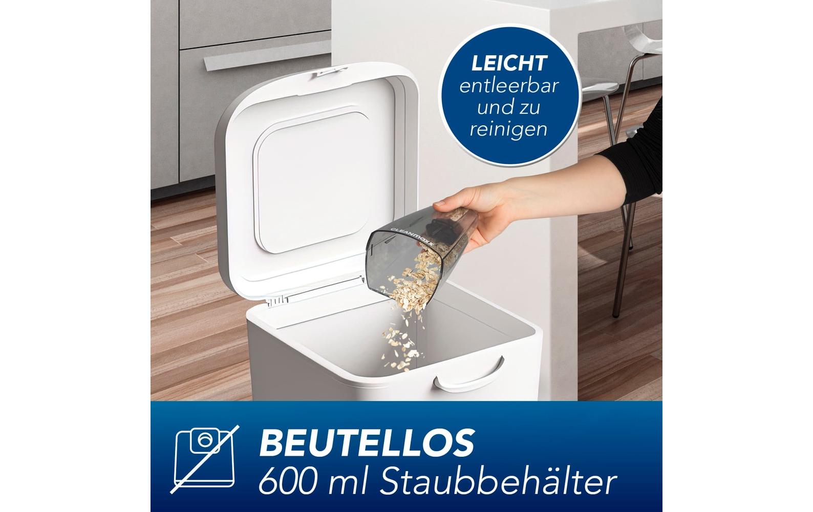 CLEANmaxx Akku-Handstaubsauger YF131B – 0,60 l, 7,4 V, 18 min
