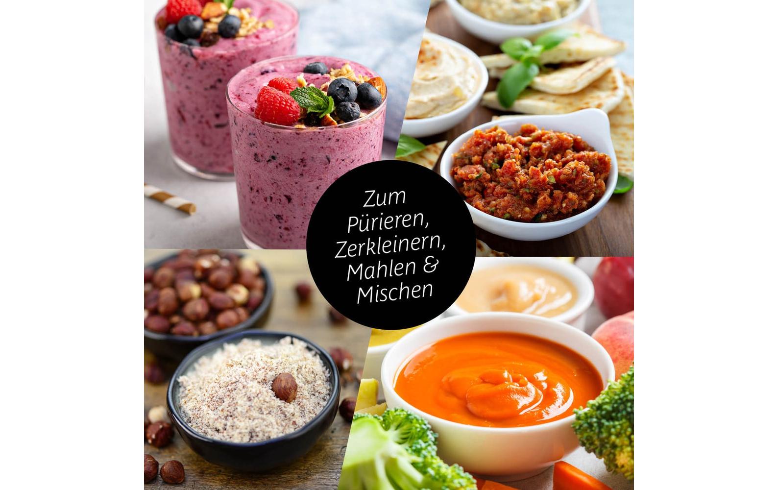 Gourmetmaxx Smoothie-Mixer Mr. Magic – 0,5 l, 250 W, spülmaschinenfest – rot/weiss