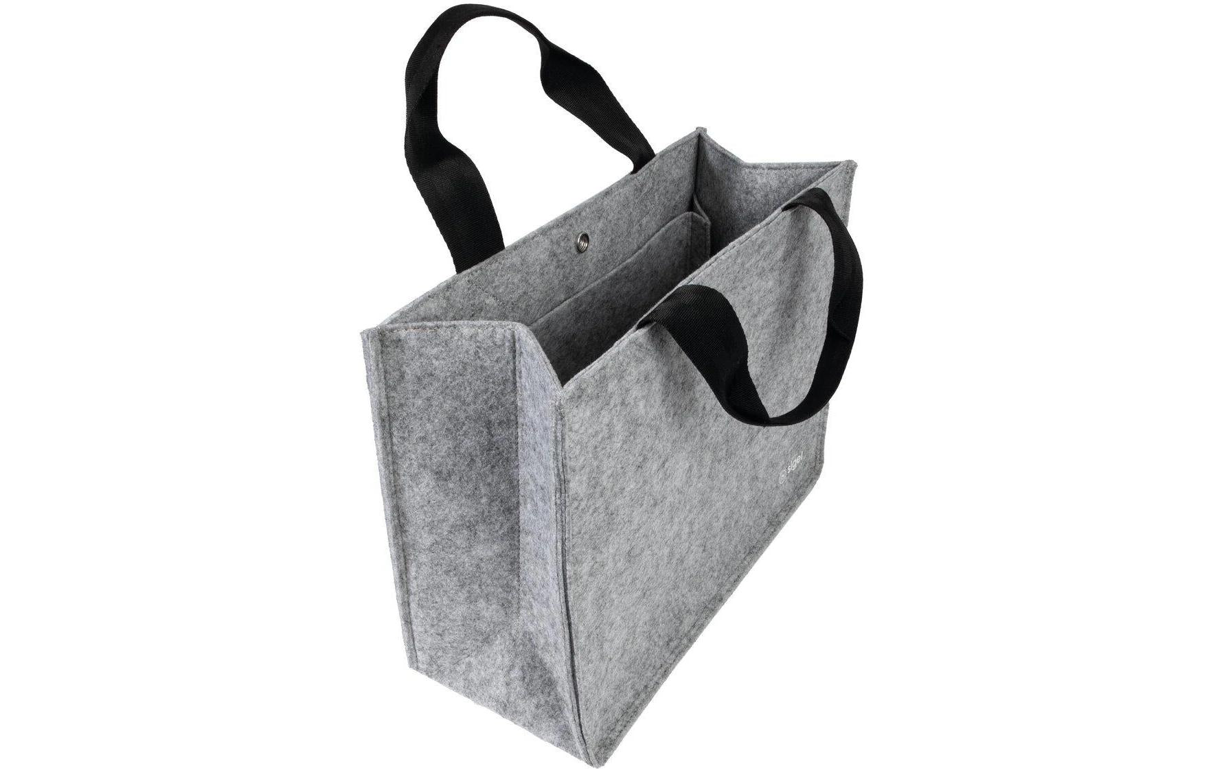 Sigel Desk Sharing Bag Basic M – Umhängetasche 15,4", 15 l, Filz (rPET), Hellgrau, 36 × 28 × 15 cm