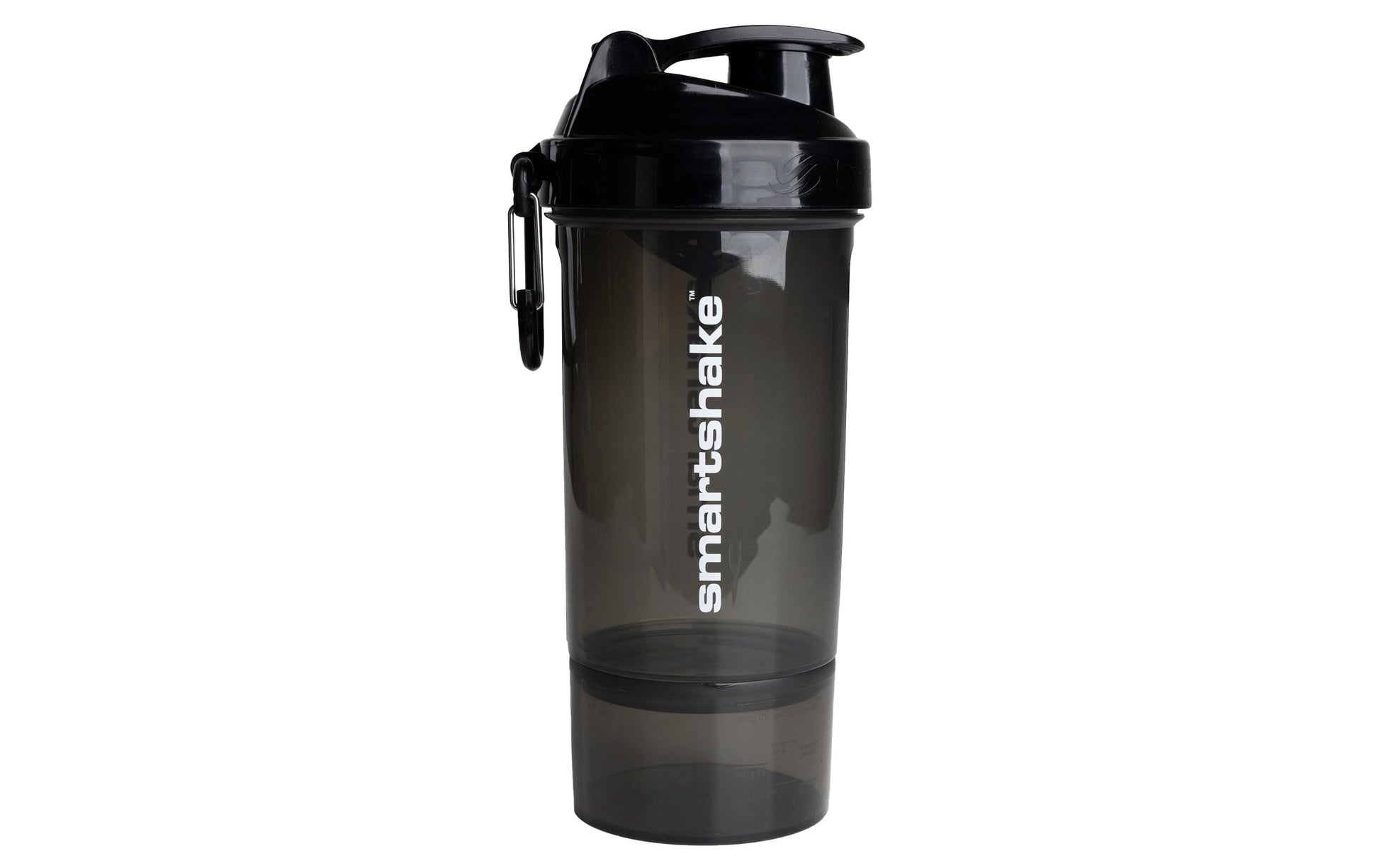 Smartshake Original2GO Trinkflasche 600 ml – Kunststoff, Schraubdeckel, Schwarz