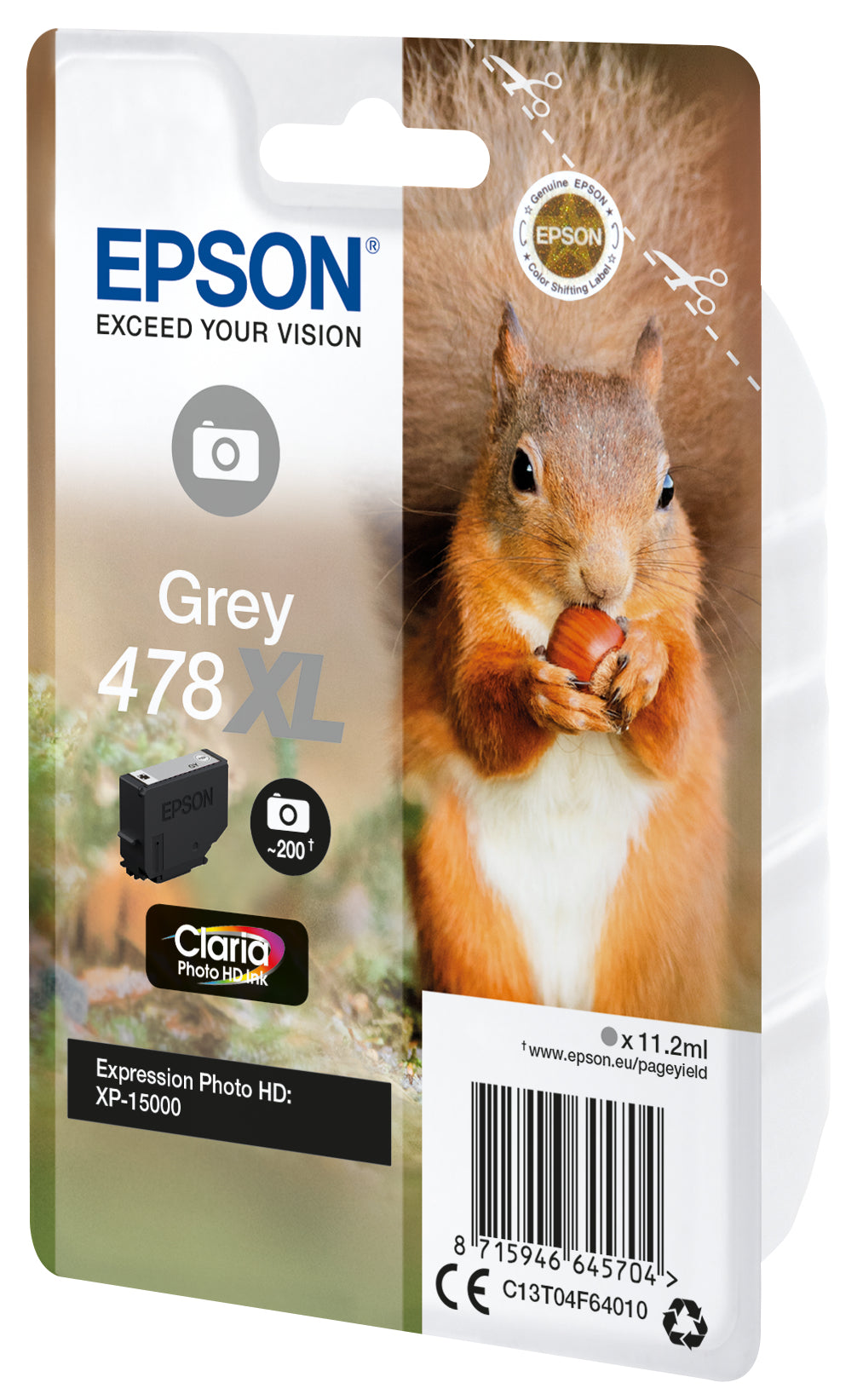 Epson Tintenpatrone, Photo Grau, 11,2 ml – für Tintenstrahldrucker/Multifunktionsgeräte