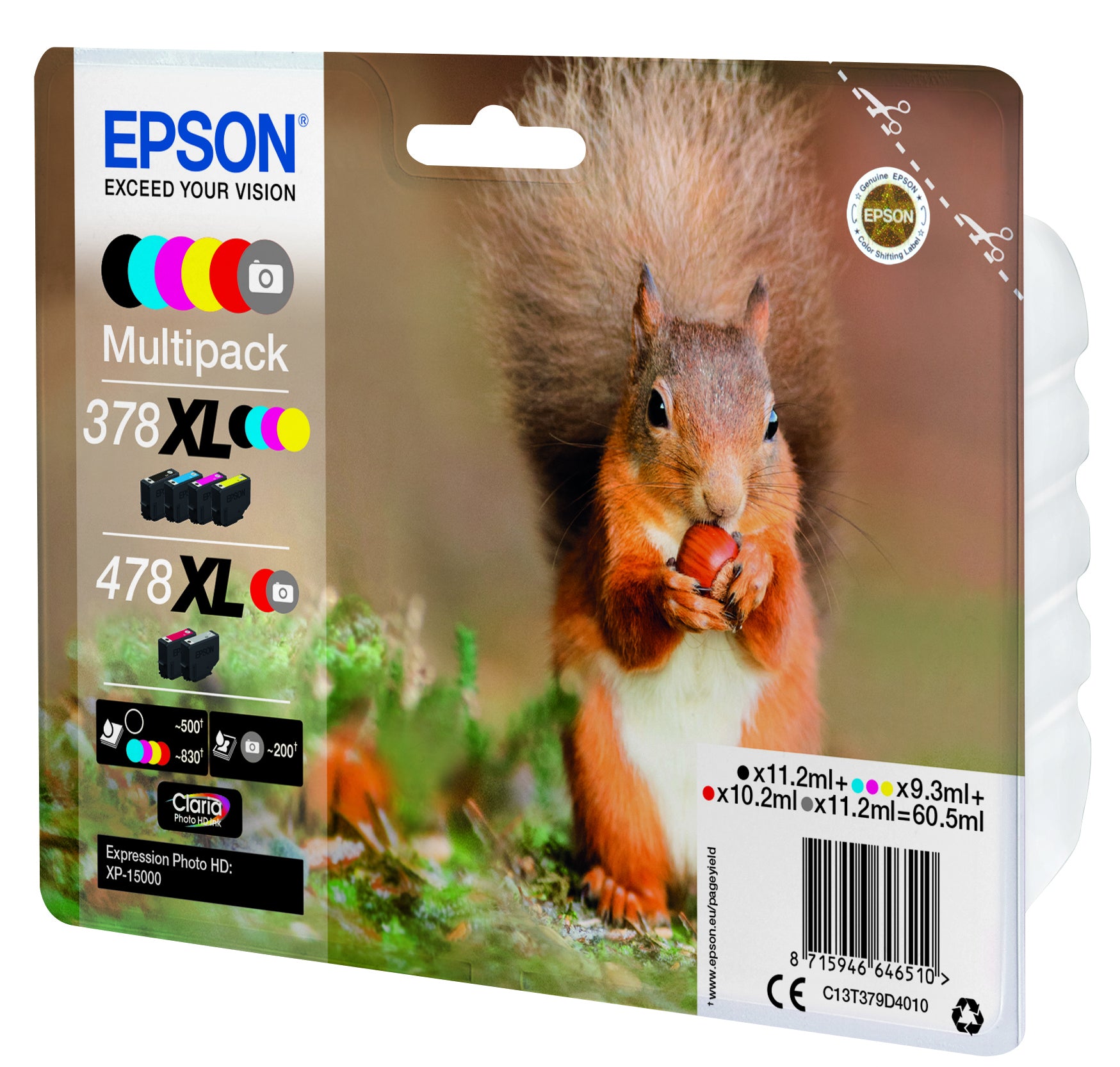 Epson Tintenpatronen-Multipack 478XL (T379D40), XL, original – für XP-15000
