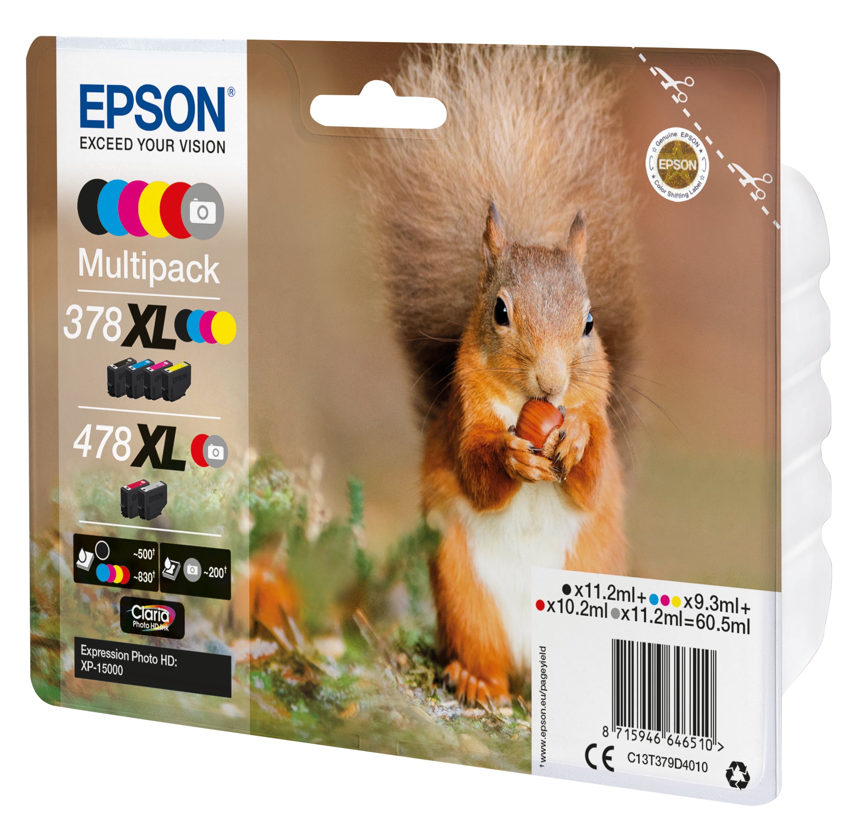 Epson Tintenpatronen-Multipack 478XL (T379D40), XL, original – für XP-15000