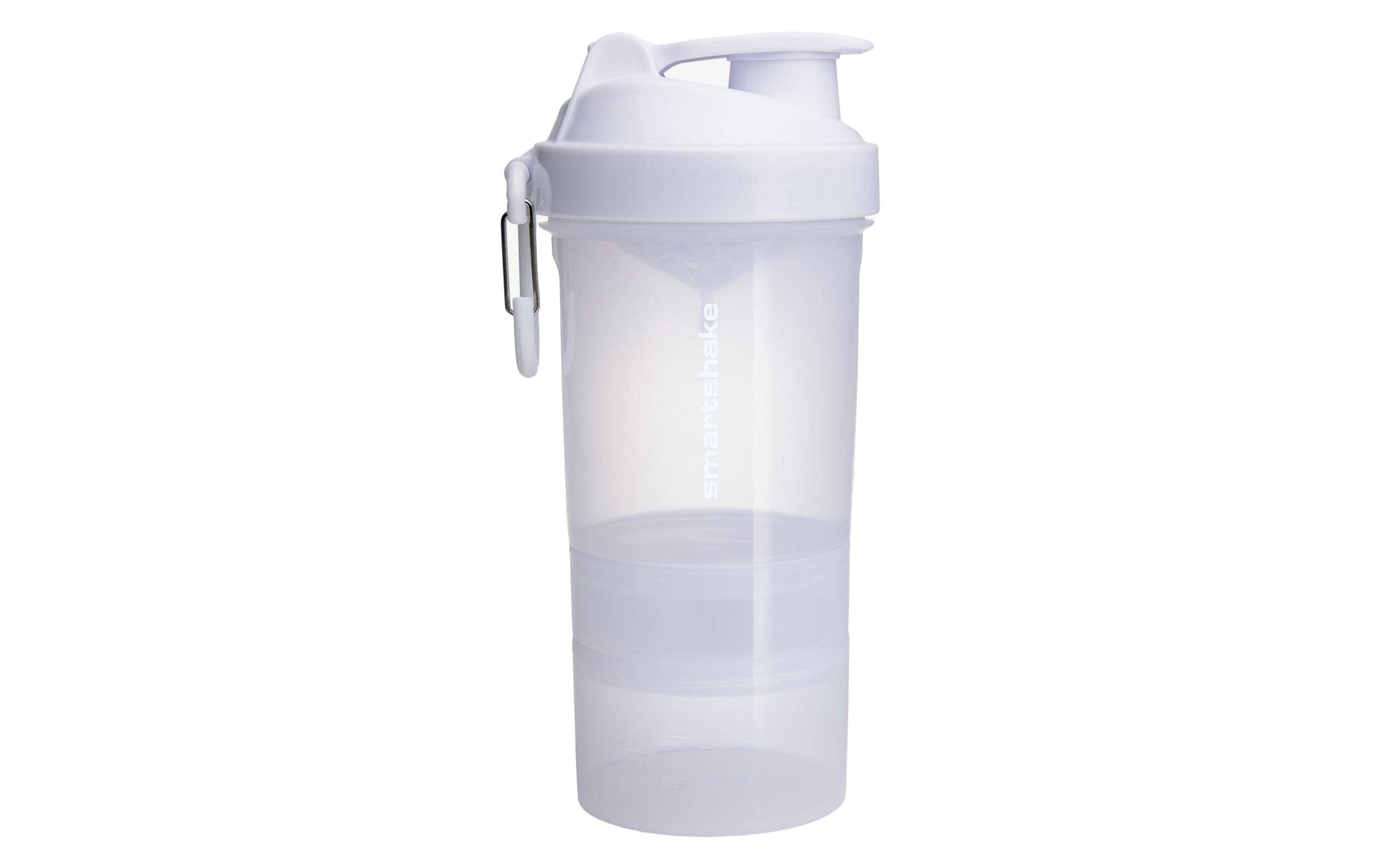 Smartshake Original2GO Trinkflasche 600 ml – Kunststoff, Sportdeckel, Weiss