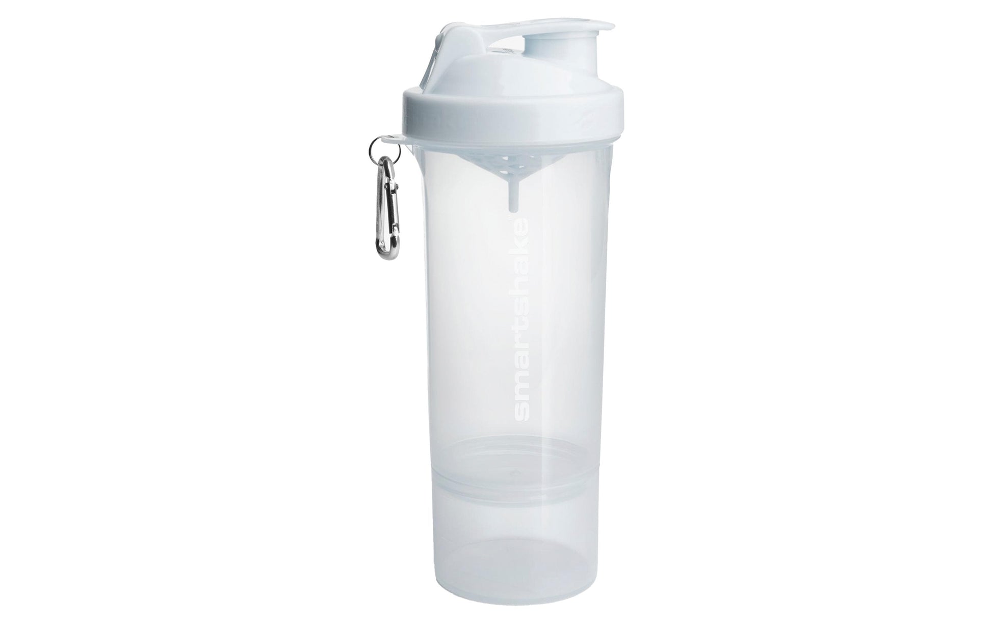 Smartshake Slim Trinkflasche 500 ml – Kunststoff, Sportdeckel, Weiss