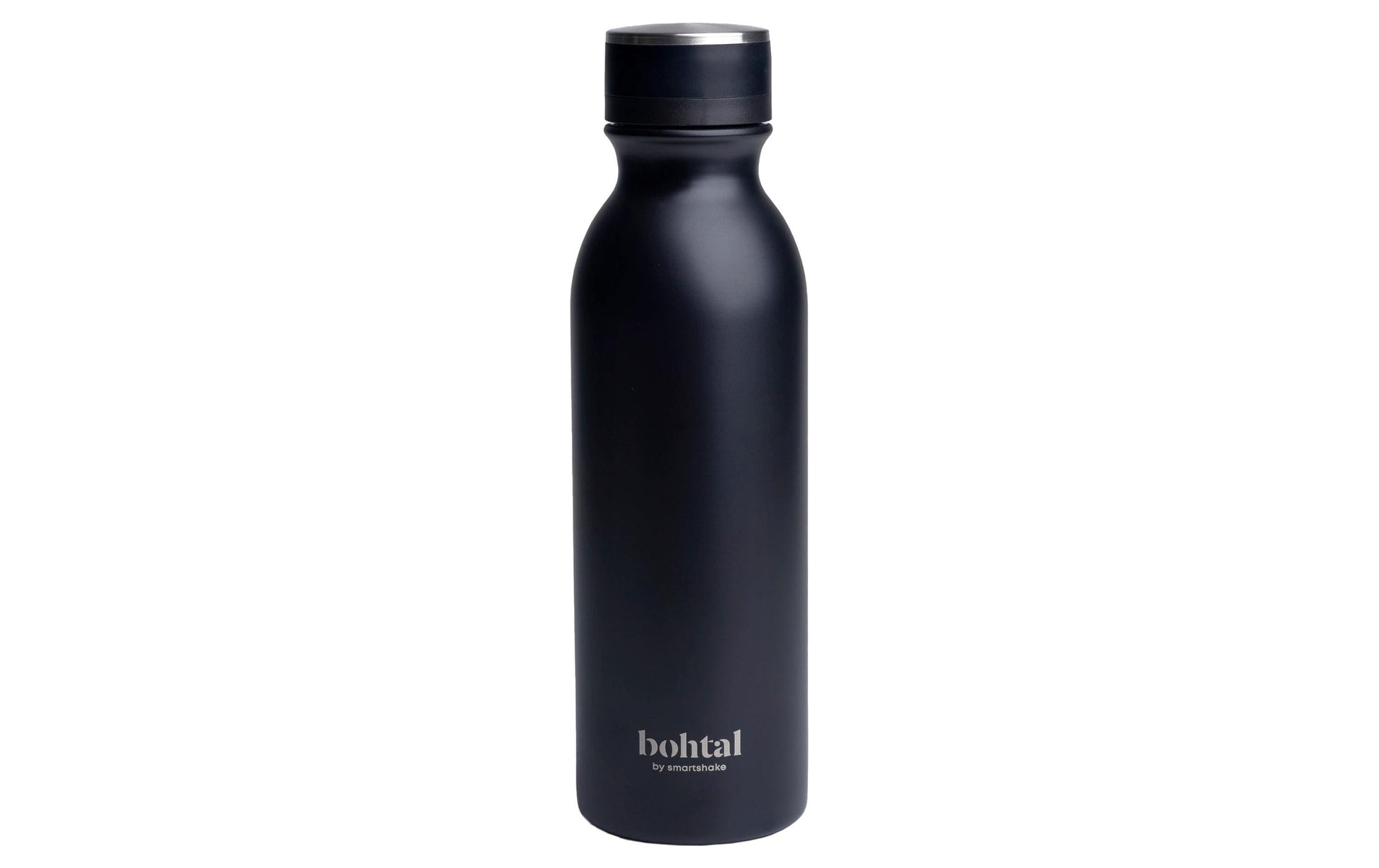 Smartshake Trinkflasche Bohtal – 6 dl – Edelstahl, isoliert, Schraubverschluss – Schwarz