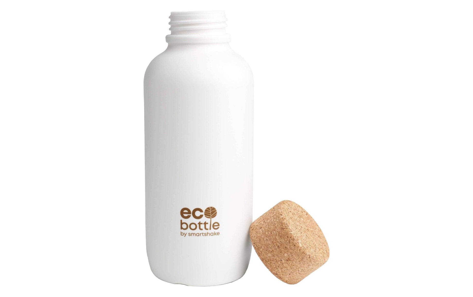 Smartshake EcoBottle Trinkflasche 650 ml – Kork, Korken & Stopfen, Weiss