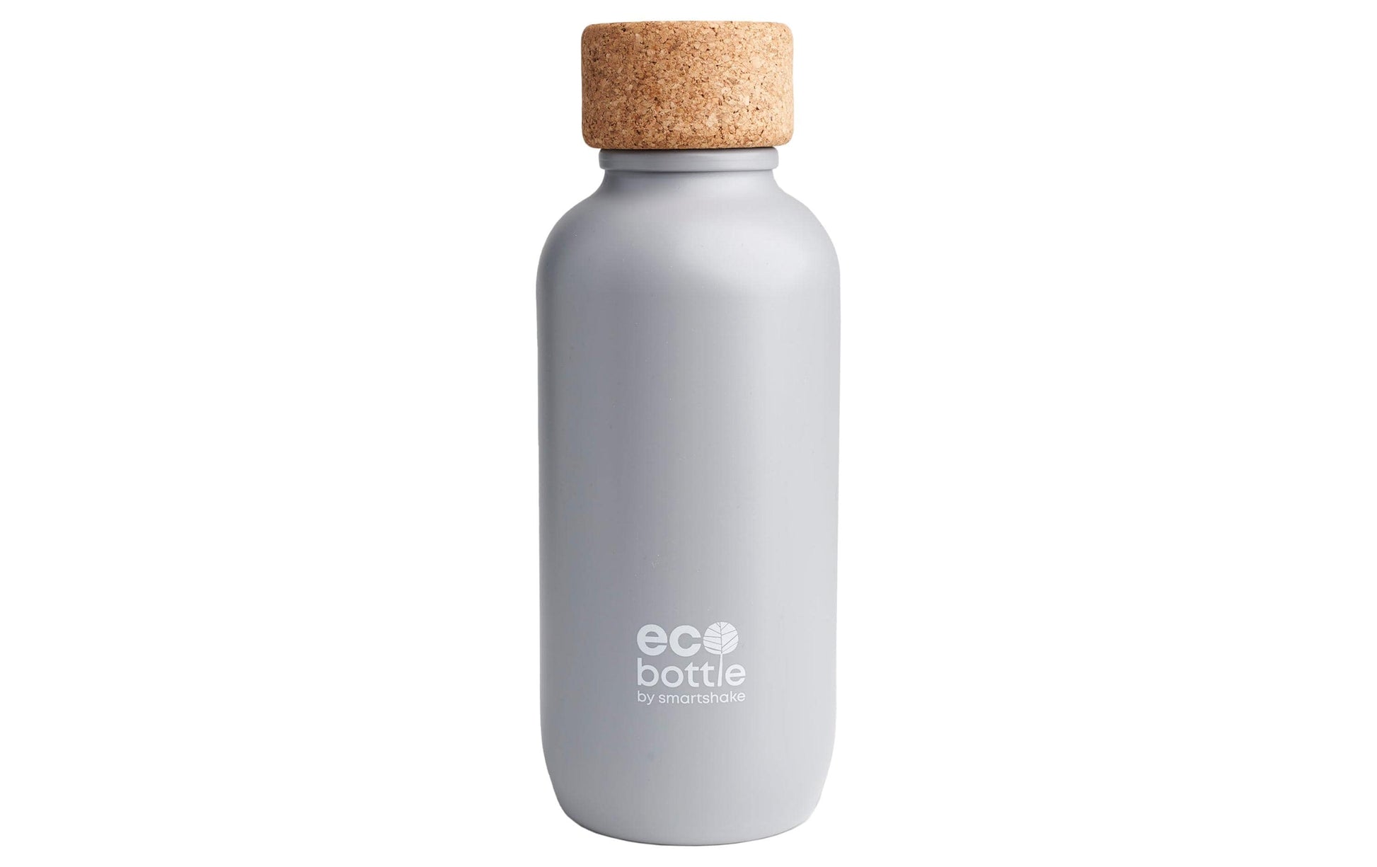 Smartshake EcoBottle Trinkflasche 650 ml – Zuckerrohrpulpe (Bagasse), Korken & Stopfen, Grau